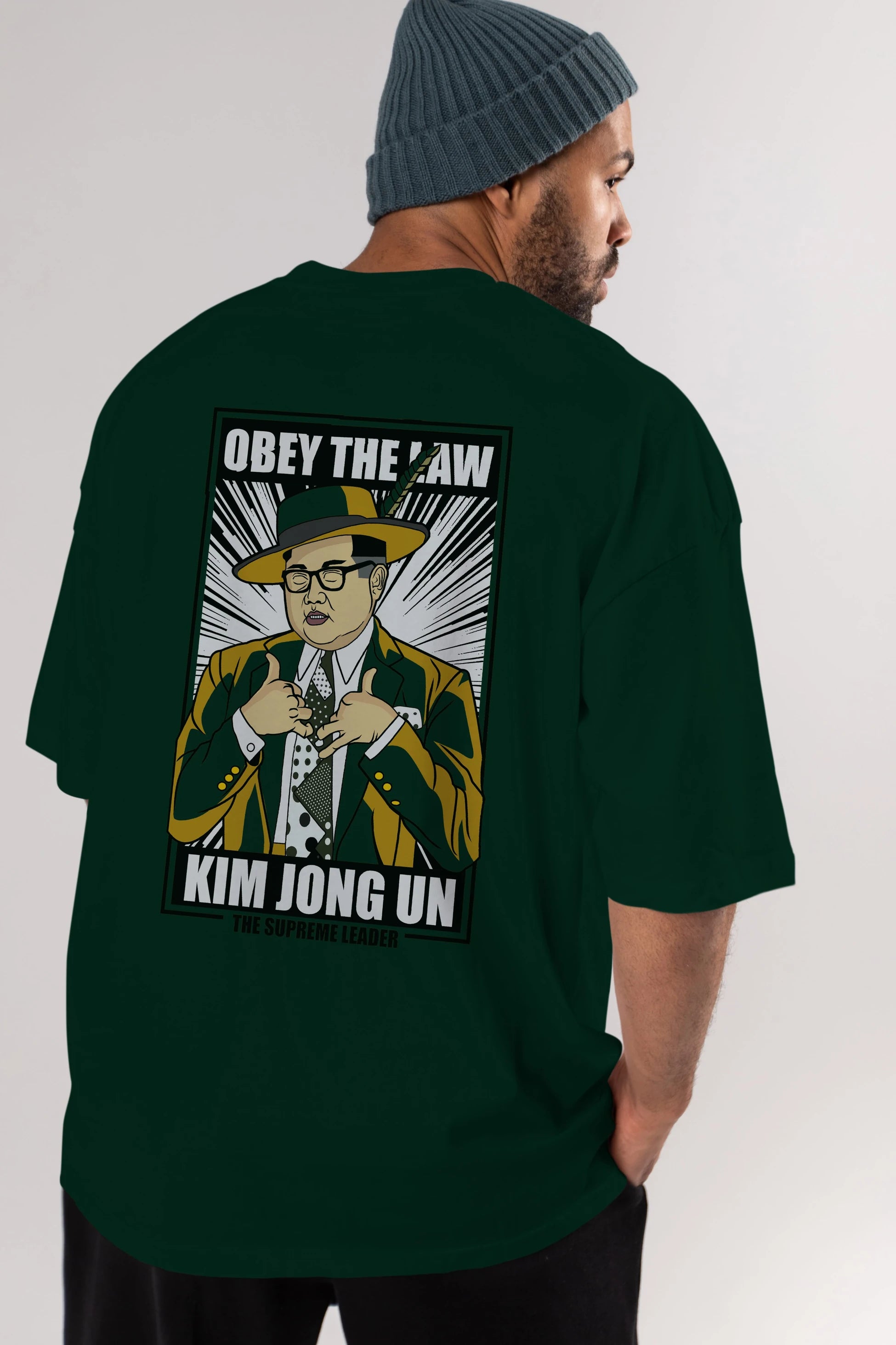 The Mask Jong Un Arka Baskılı Oversize t-shirt Erkek Kadın Unisex %100 Pamuk tişort