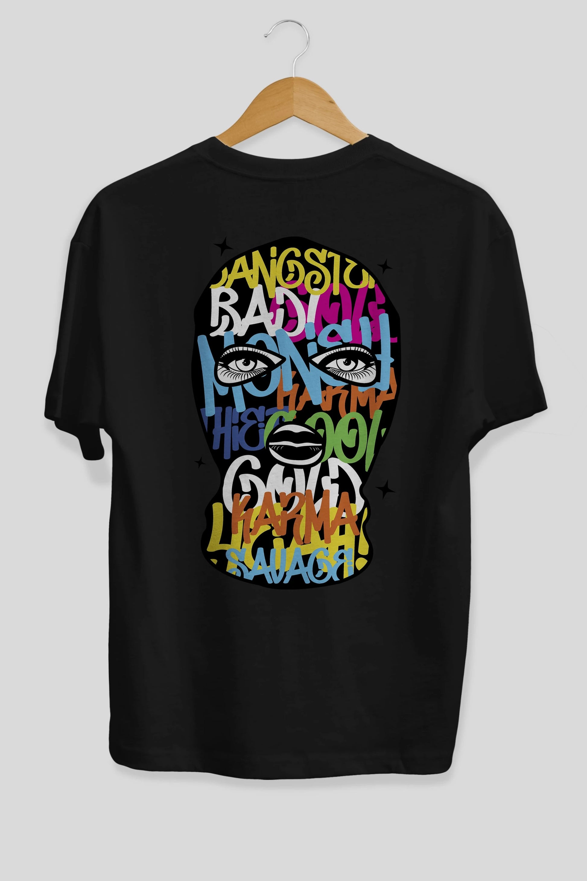 Karma Savage Arka Baskılı Oversize t-shirt Erkek Kadın Unisex