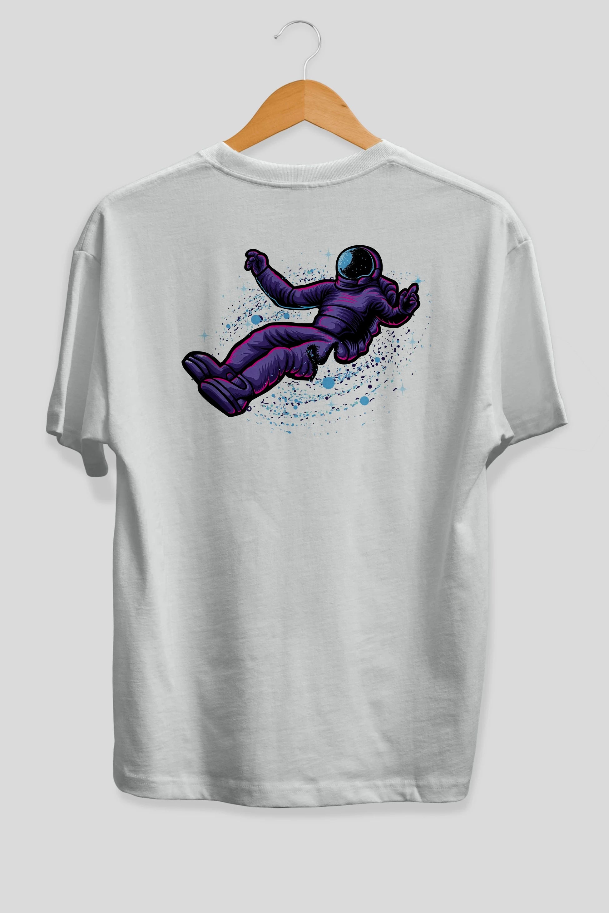 Having fun in outer space Arka Baskılı Oversize t-shirt Erkek Kadın Unisex