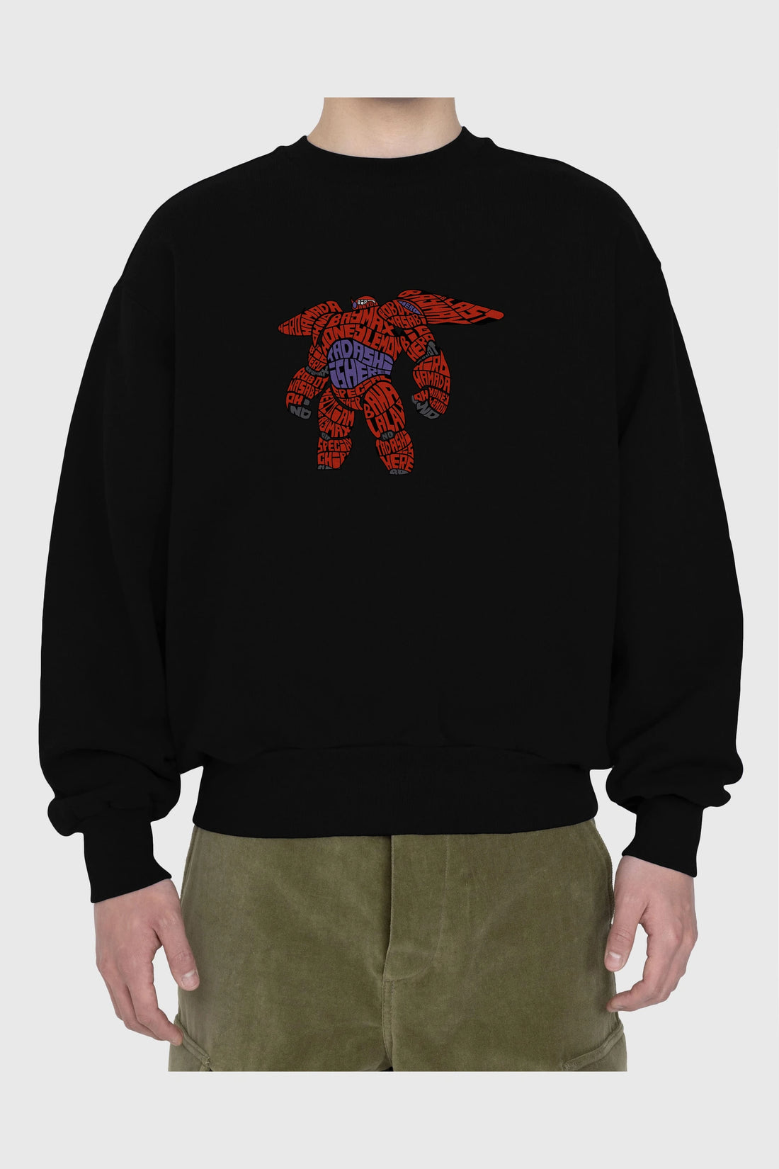 Baymax Ön Baskılı Oversize Sweatshirt Erkek Kadın Unisex