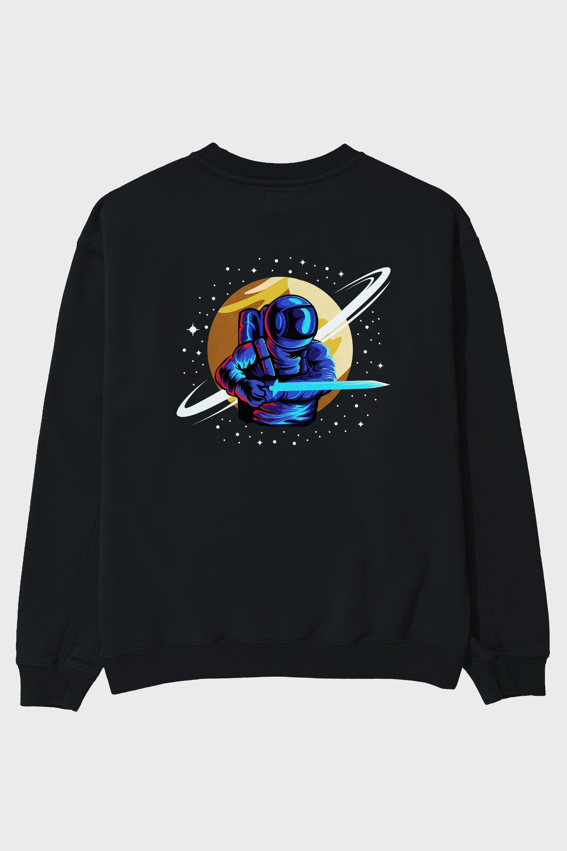 Astro Knight Arka Baskılı Oversize Sweatshirt Erkek Kadın Unisex
