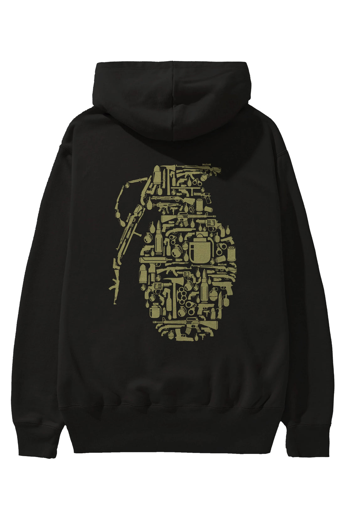 Grenade Arka Baskılı Hoodie Oversize Kapüşonlu Sweatshirt Erkek Kadın Unisex