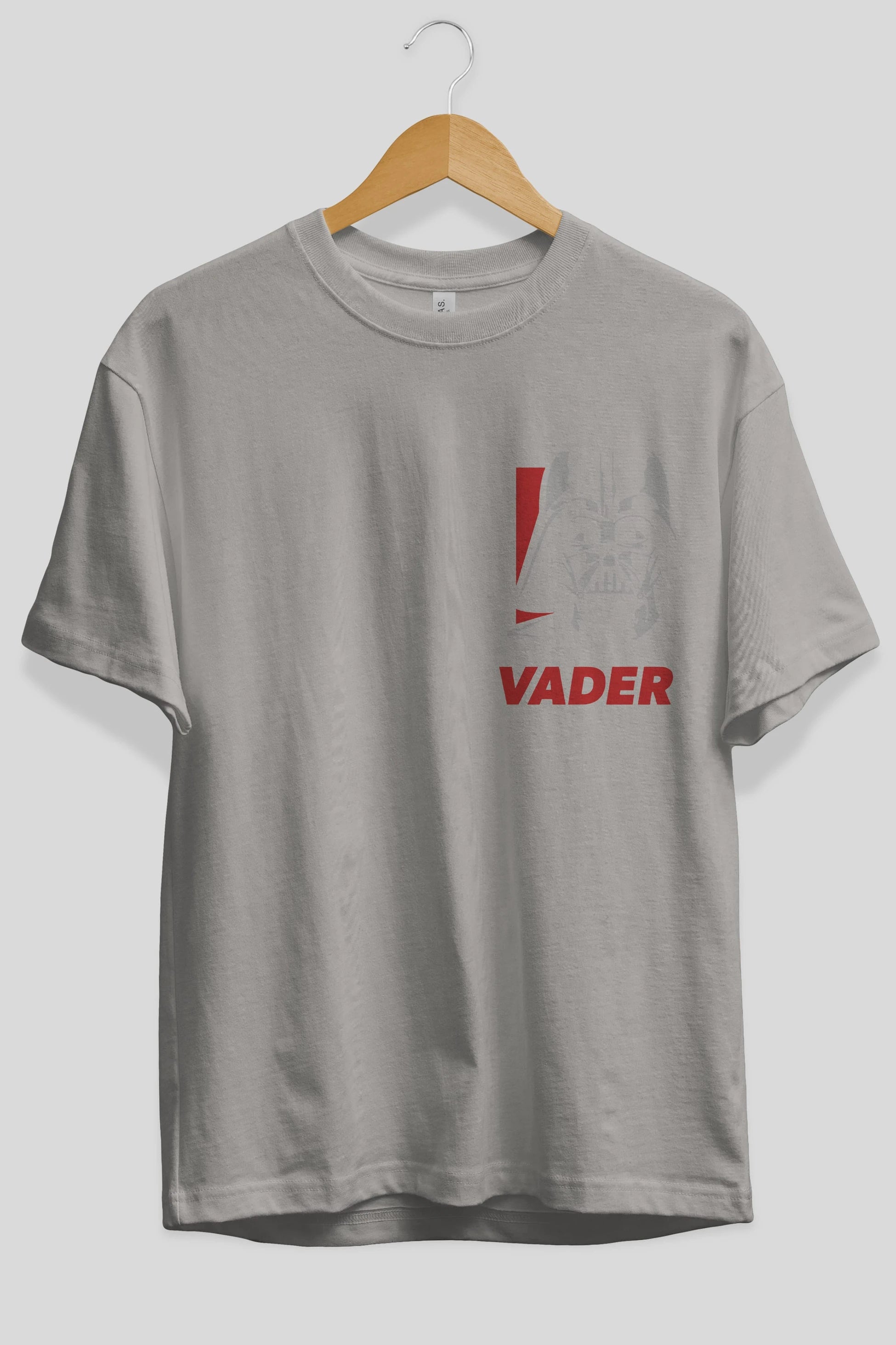 Darth Vader Ön Sol Baskılı Oversize t-shirt Erkek Kadın Unisex %100 Pamuk Bisiklet Yaka tişort