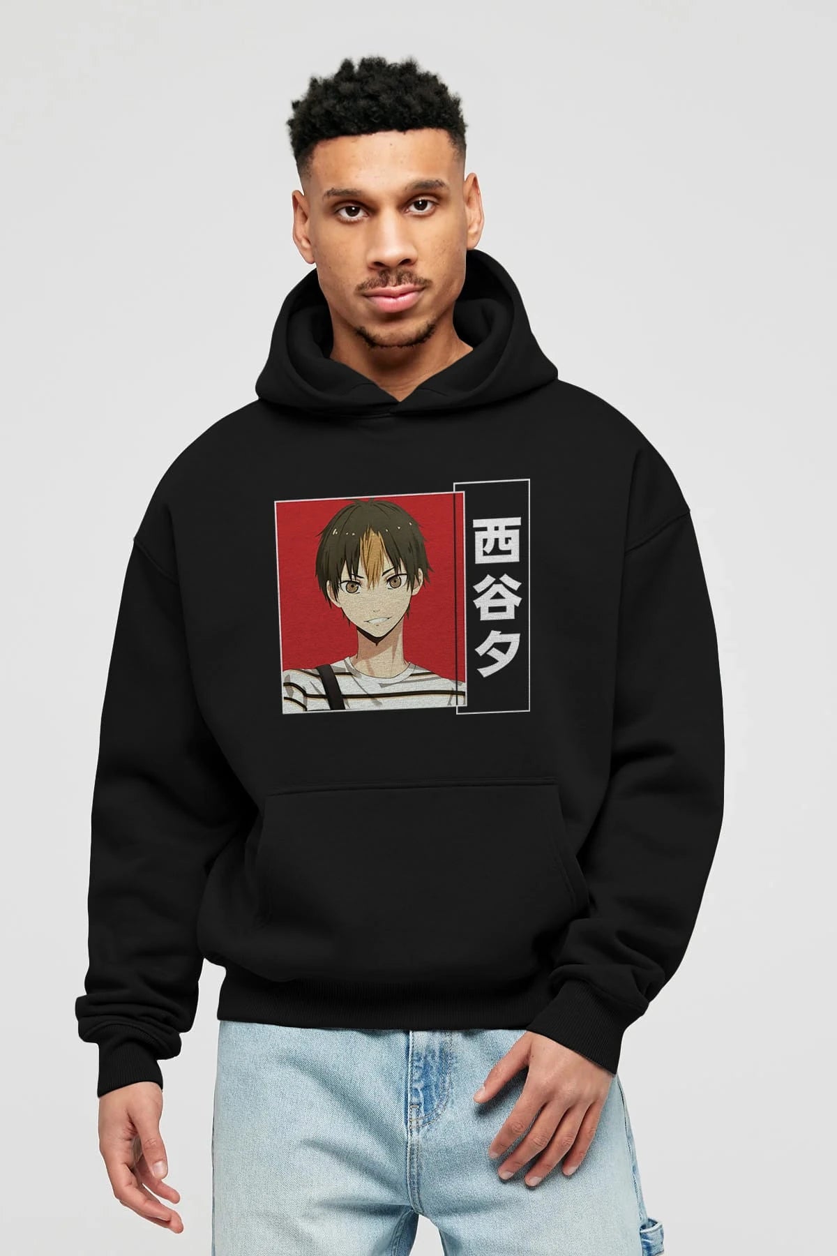 Yuu Nishinoya 1 Anime Ön Baskılı Hoodie Oversize Kapüşonlu Sweatshirt Erkek Kadın Unisex