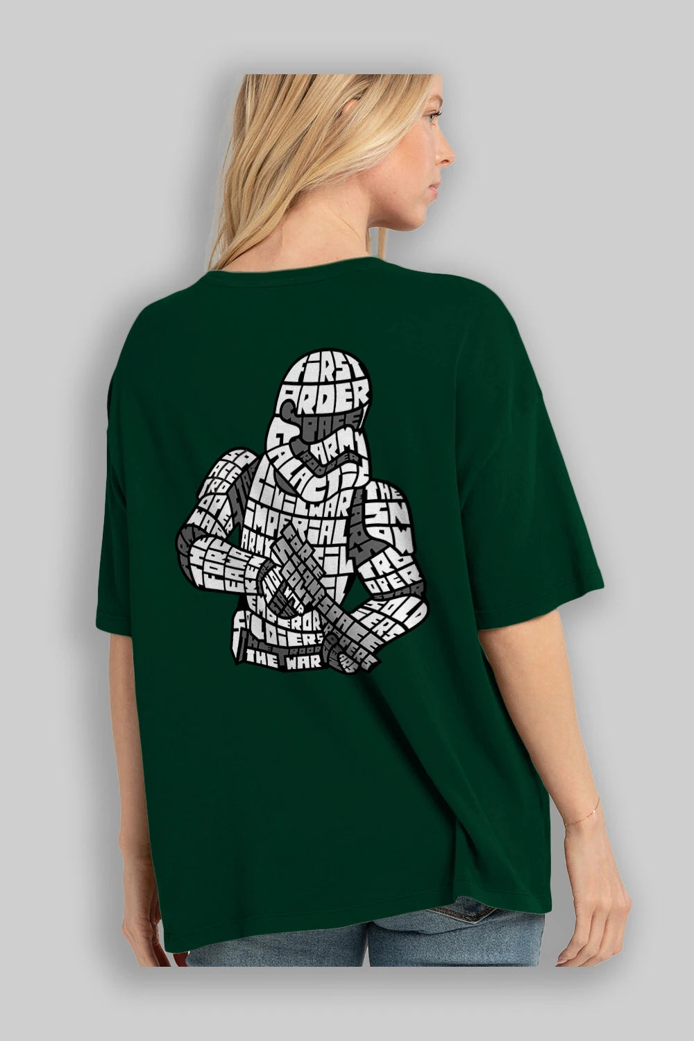 First Order Arka Baskılı Oversize t-shirt %100 pamuk Erkek Kadın Unisex