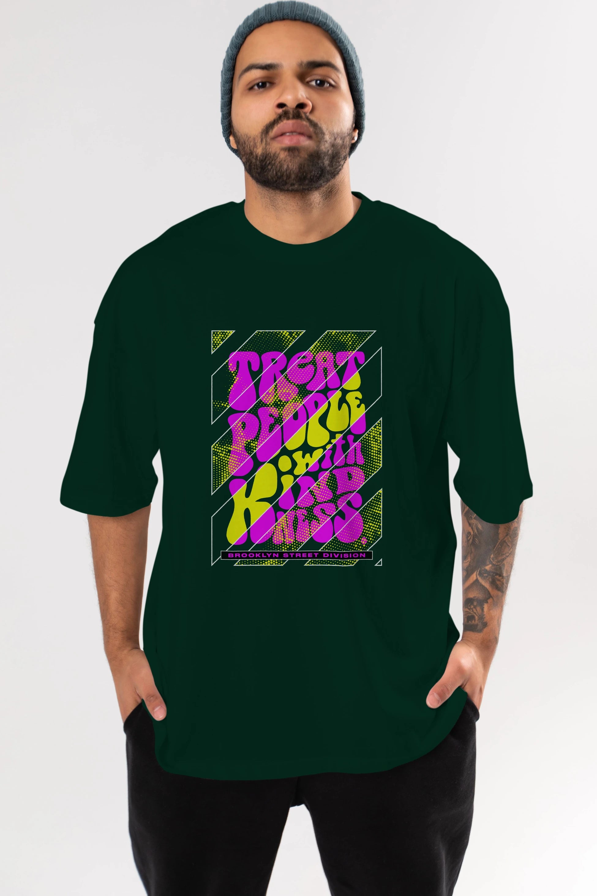 Treat People Ön Baskılı Oversize t-shirt Erkek Kadın Unisex
