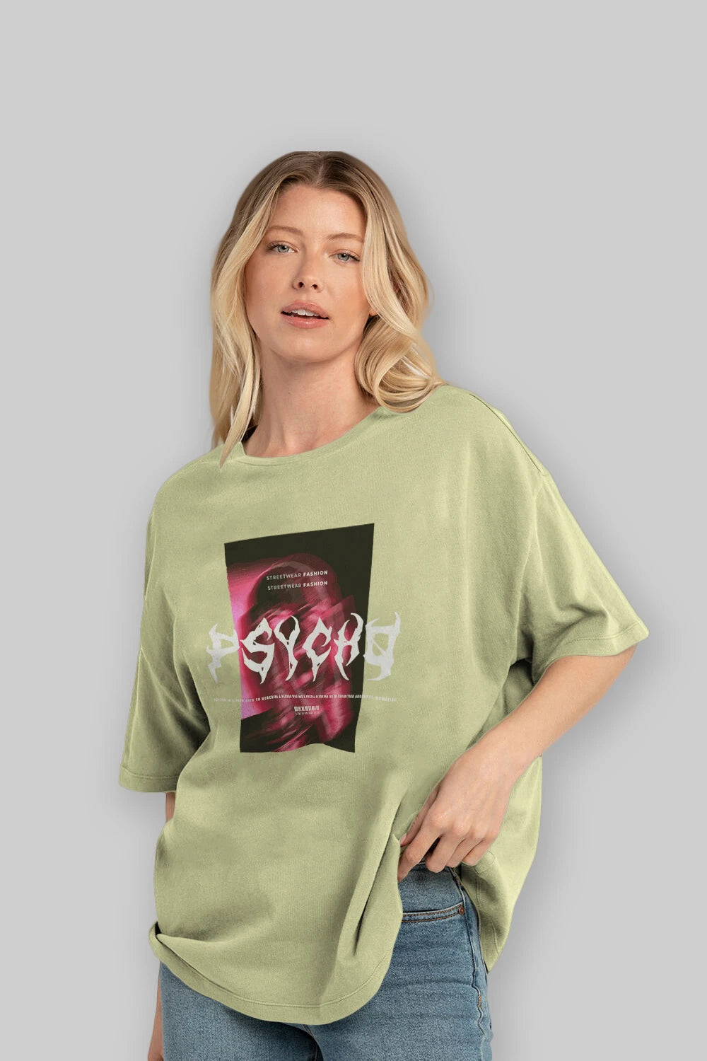 Psycho Streetwear Ön Baskılı Oversize t-shirt Erkek Kadın Unisex