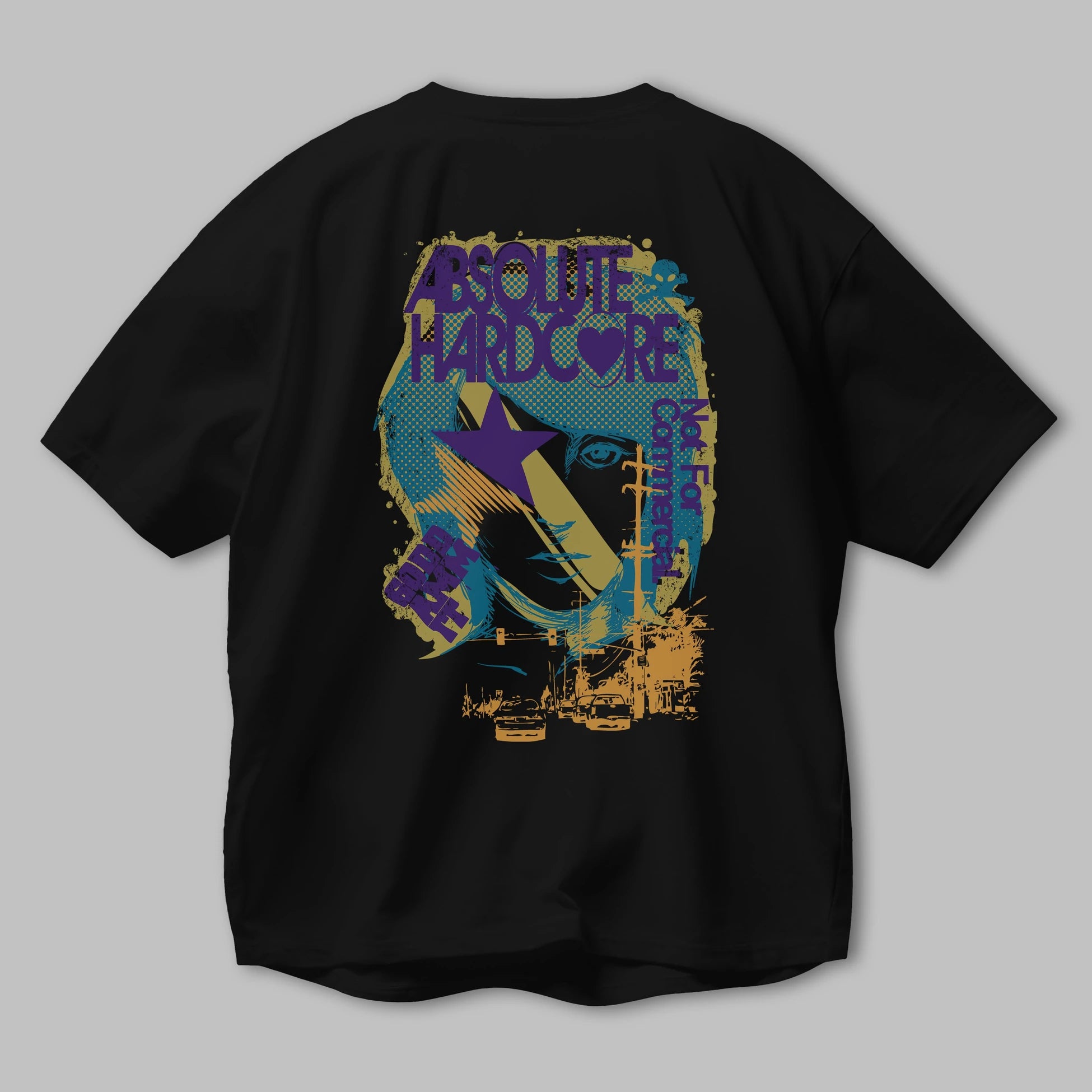 Absolute Hardcore Arka Baskılı Oversize t-shirt Erkek Kadın Unisex
