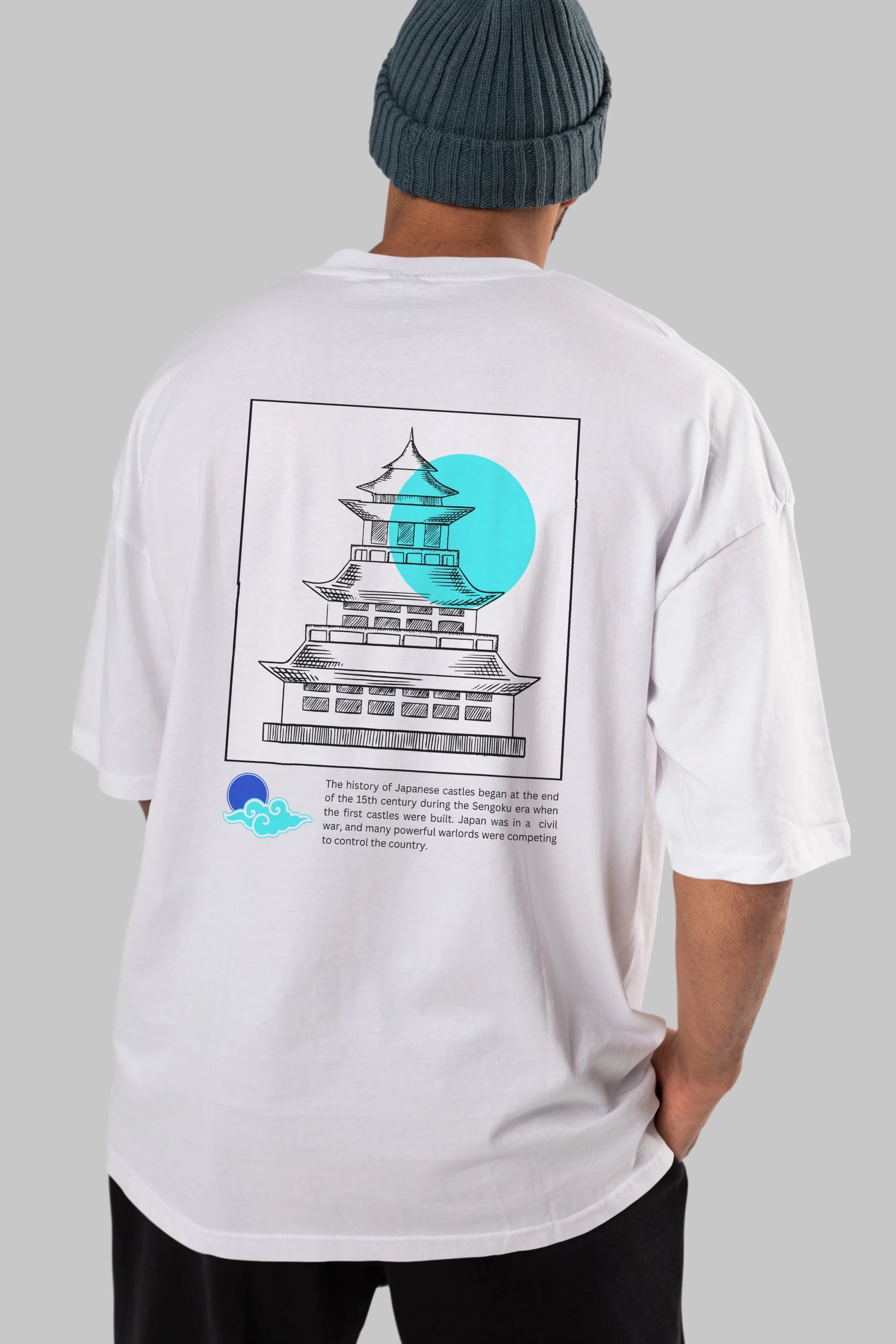 Japan Streetwear Arka Baskılı Oversize t-shirt Erkek Kadın Unisex