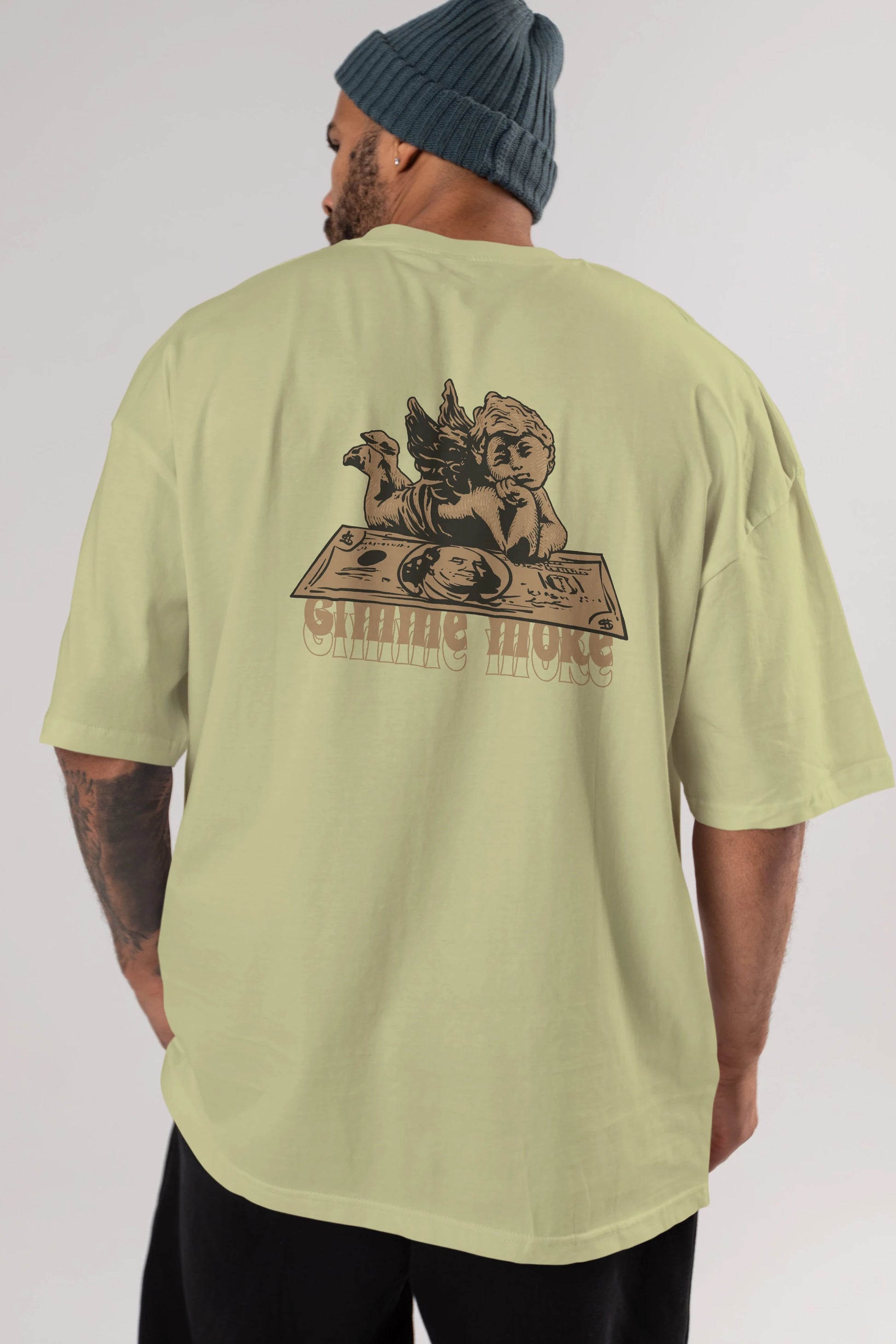 Gimme More Arka Baskılı Oversize t-shirt Erkek Kadın Unisex