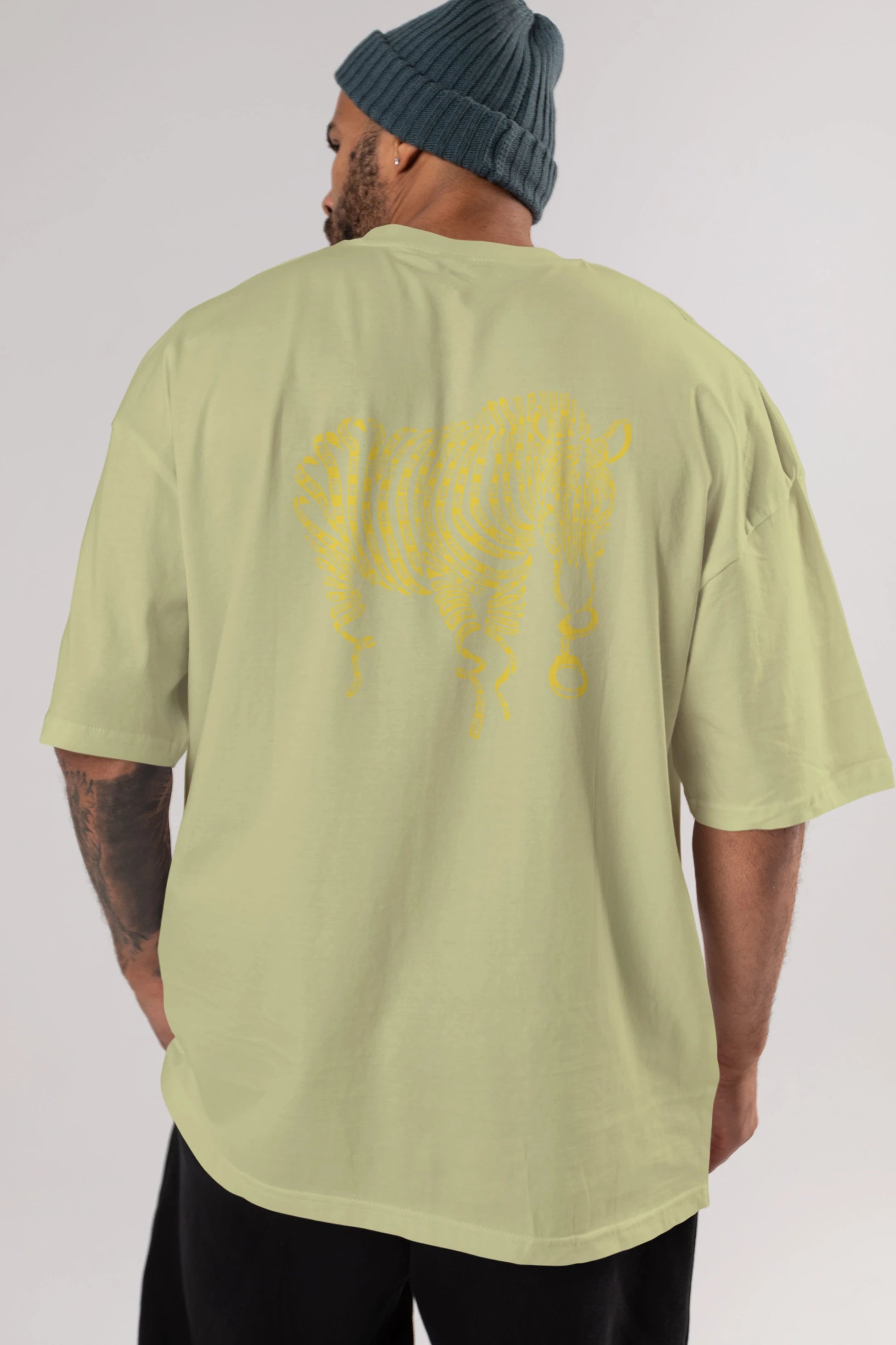 Nature of Crime Arka Baskılı Oversize t-shirt %100 pamuk Erkek Kadın Unisex