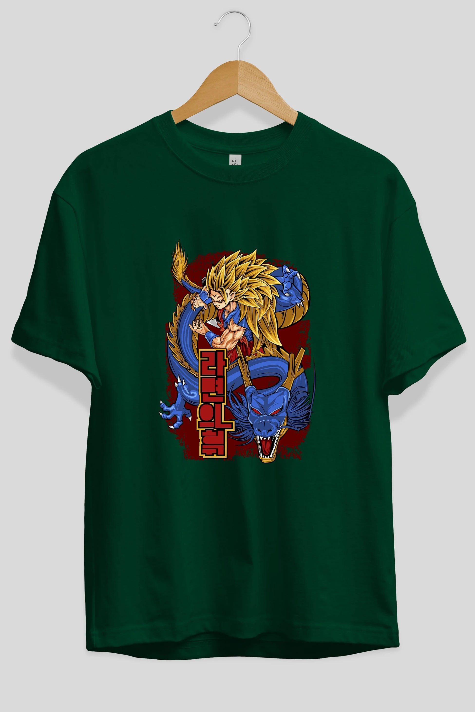 DRAGON BALL Z Anime Ön Baskılı Oversize t-shirt %100 pamuk Erkek Kadın Unisex