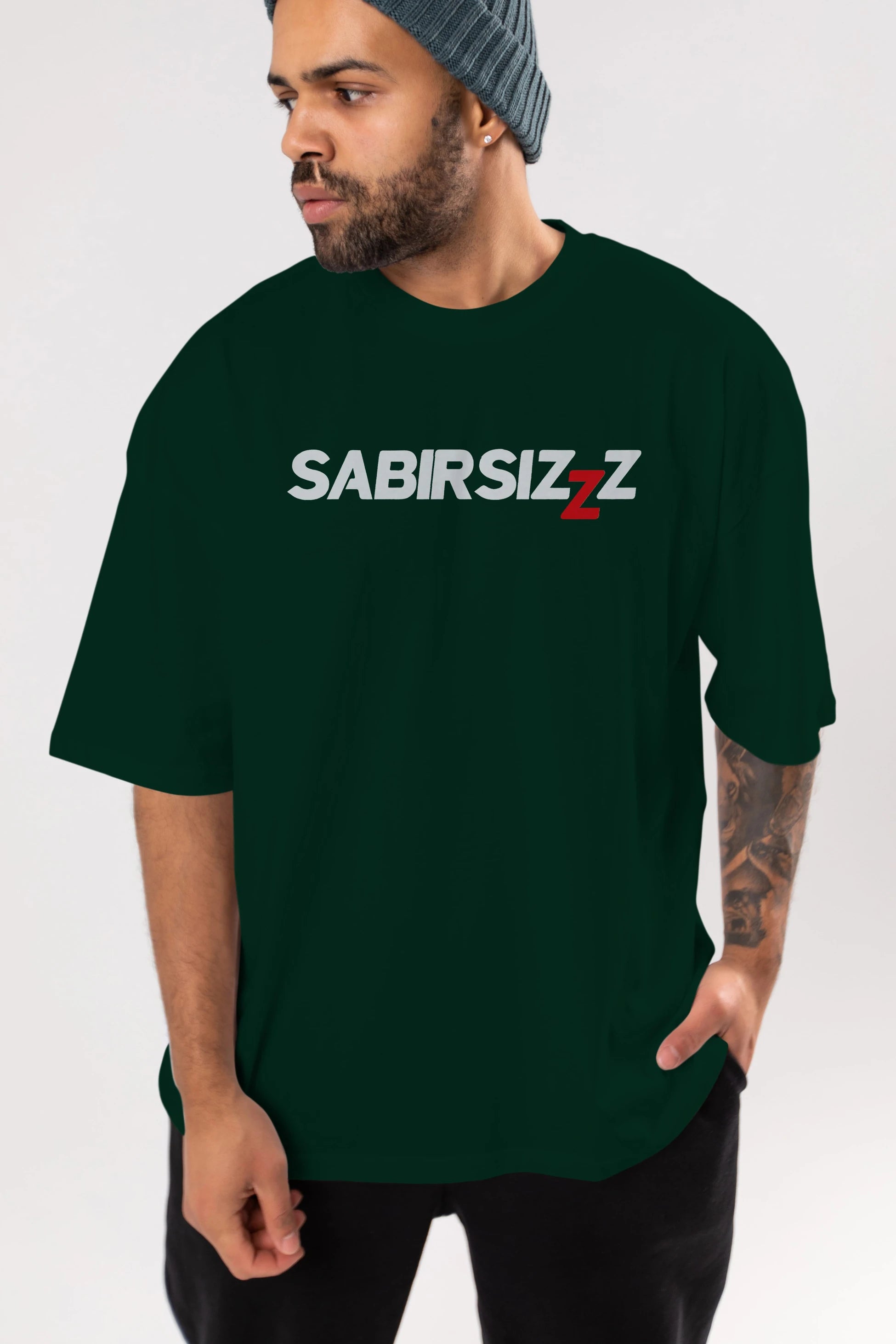 Sabırsız Ön Baskılı Oversize t-shirt %100 pamuk Erkek Kadın Unisex
