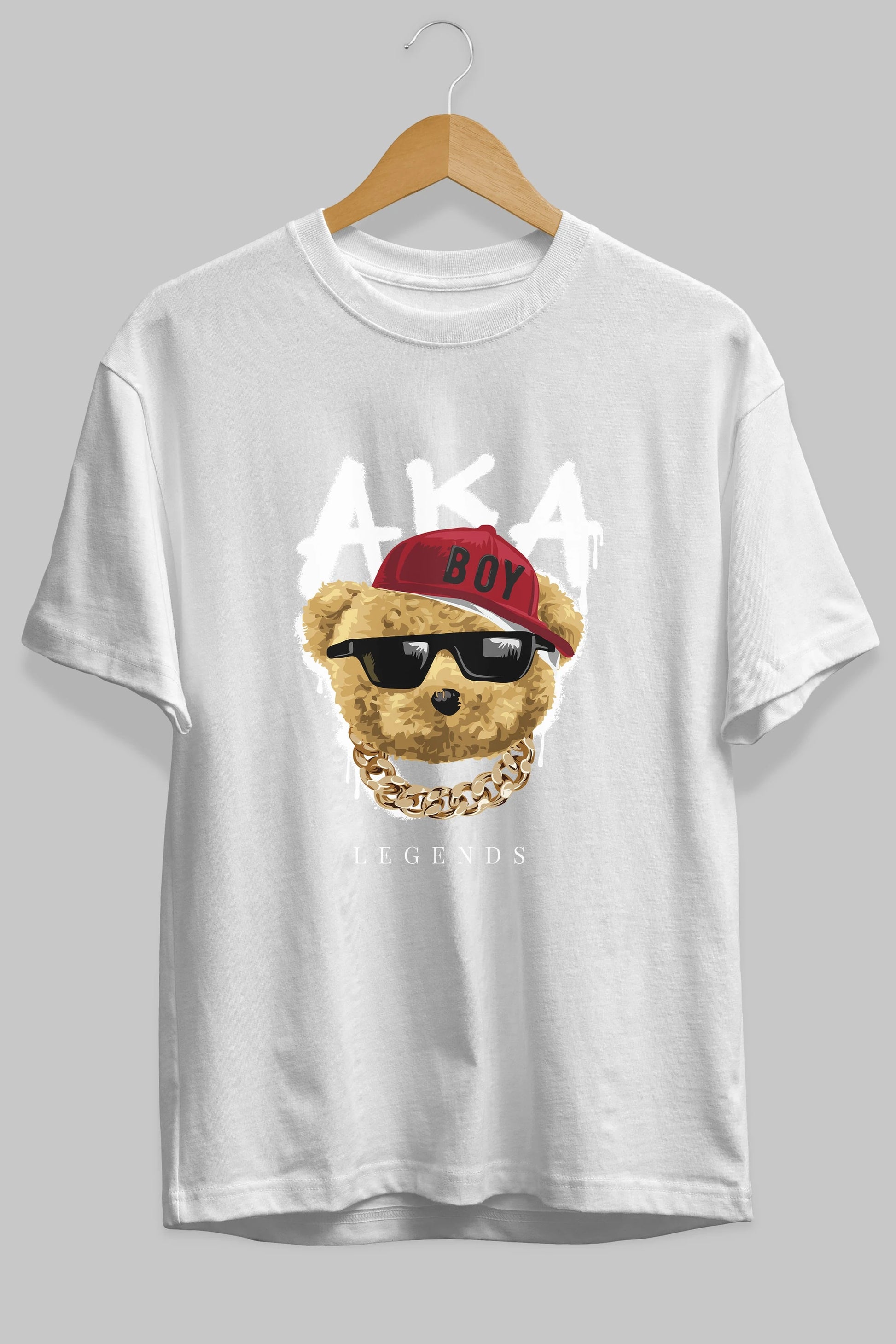 Teddy Bear Legends Ön Baskılı Oversize t-shirt Erkek Kadın Unisex %100 Pamuk