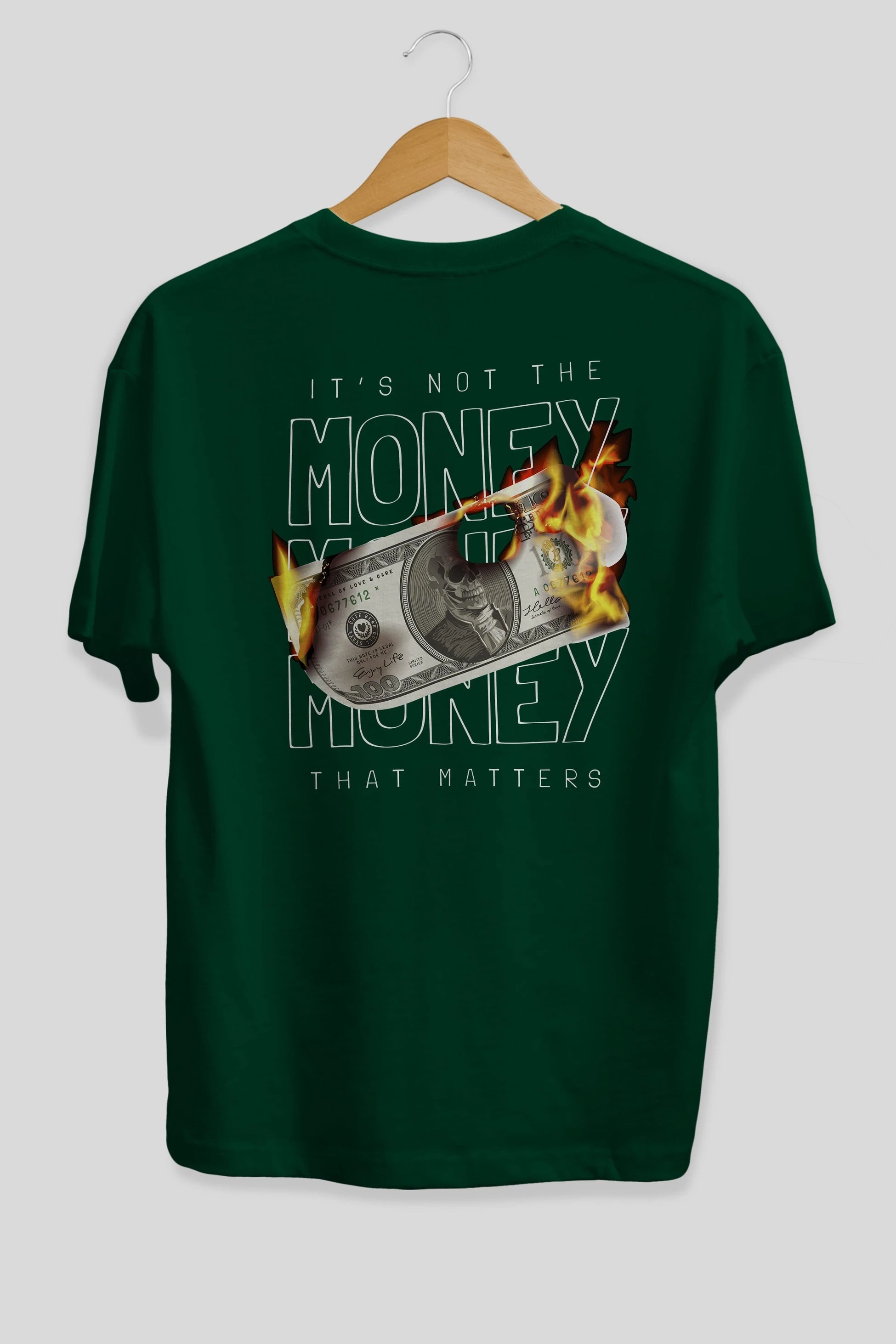 Teddy Bear Its Not The Money Arka Baskılı Oversize t-shirt Erkek Kadın Unisex %100 Pamuk