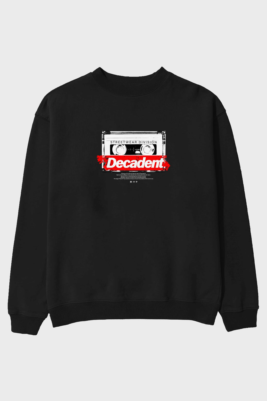 Decadent Ön Baskılı Oversize Sweatshirt Erkek Kadın Unisex