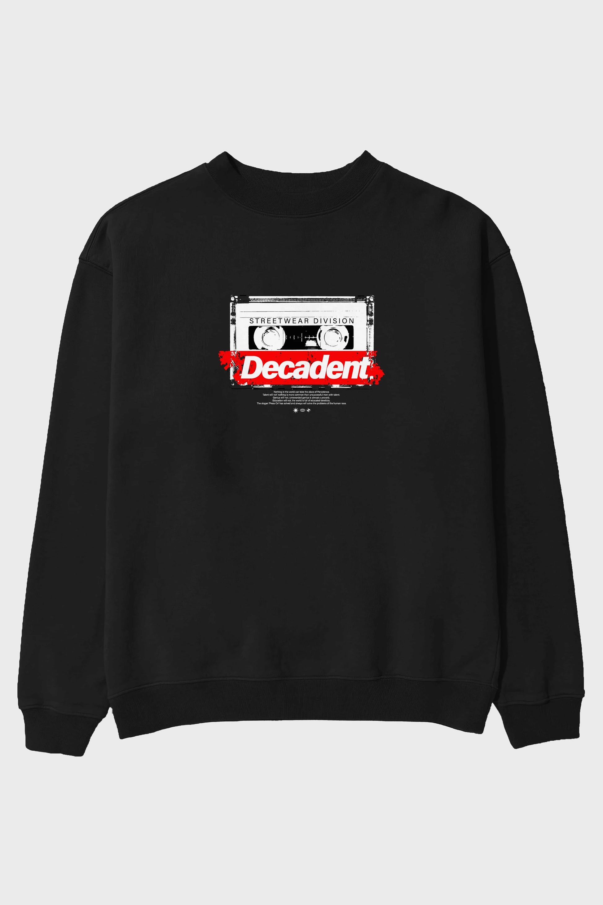 Decadent Ön Baskılı Oversize Sweatshirt Erkek Kadın Unisex