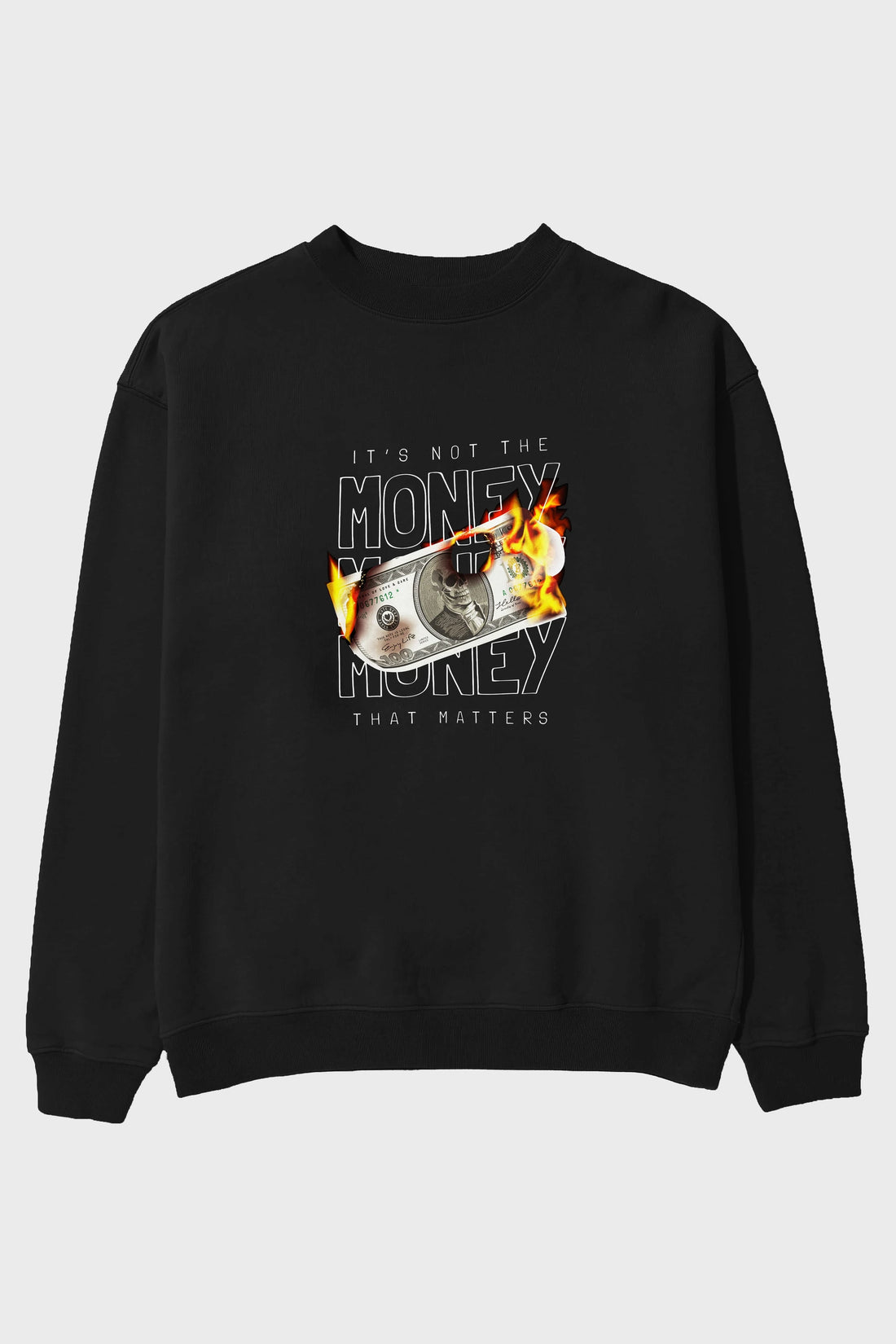 Teddy Bear Its Not The Money Ön Baskılı Oversize Sweatshirt Erkek Kadın Unisex
