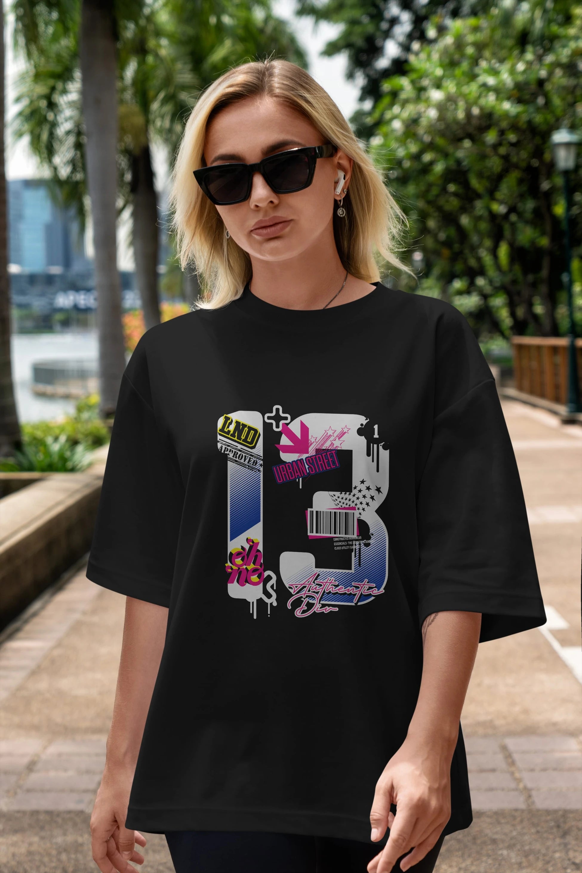 Urban Street 13 Ön Baskılı Oversize t-shirt Erkek Kadın Unisex