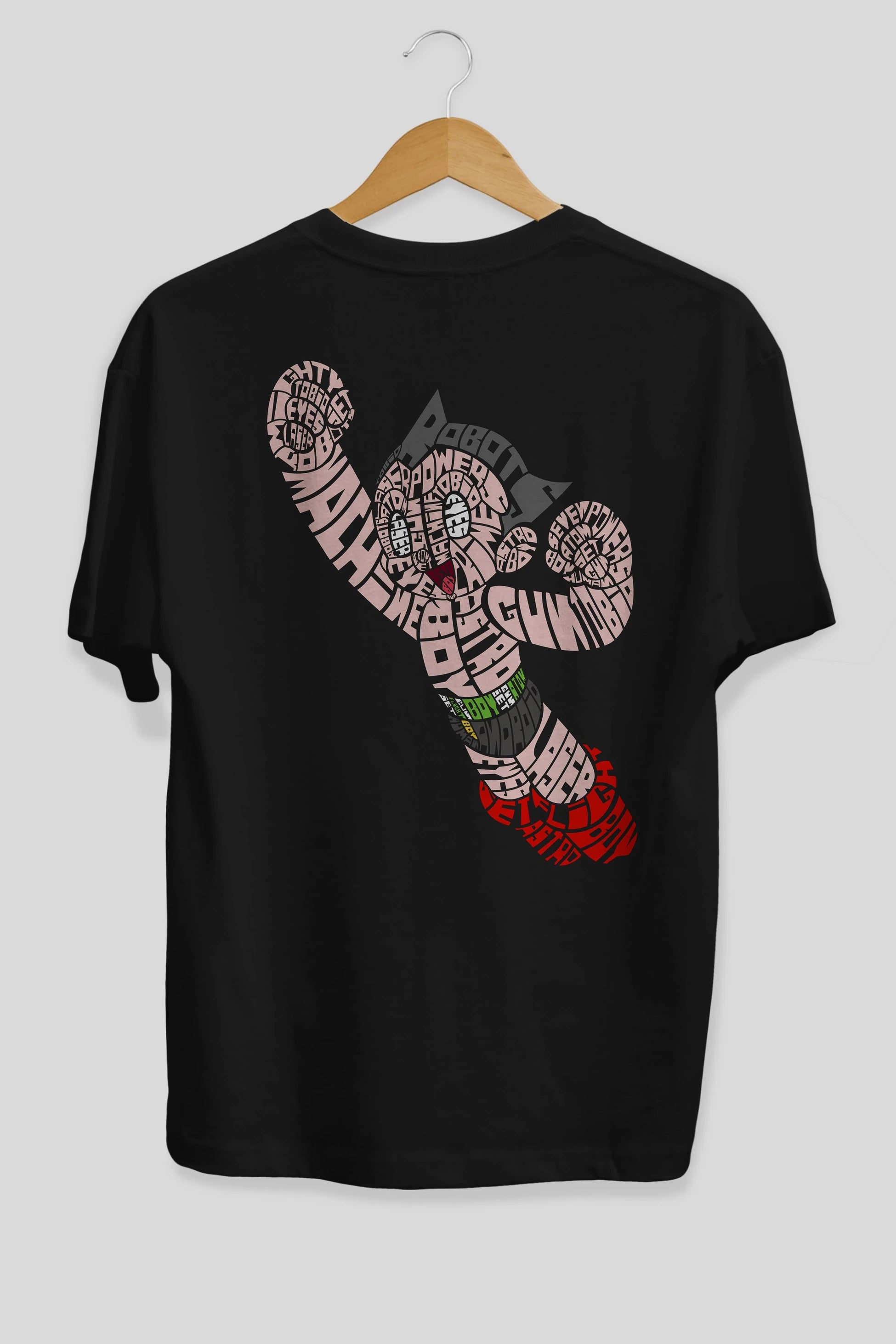 Astroboy Arka Baskılı Oversize t-shirt %100 pamuk Erkek Kadın Unisex