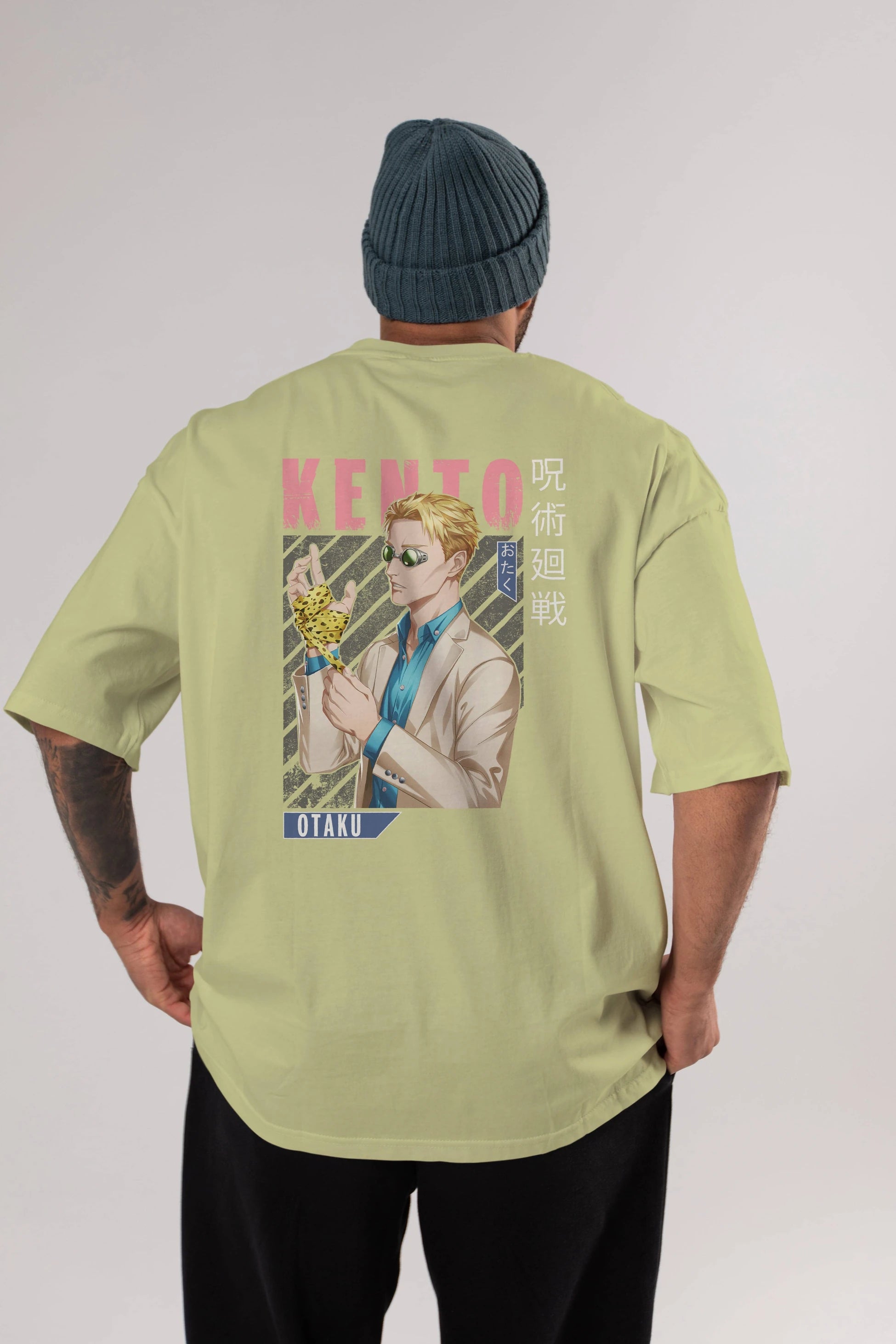 Kento Nanami Anime Arka Baskılı Oversize t-shirt Erkek Kadın Unisex