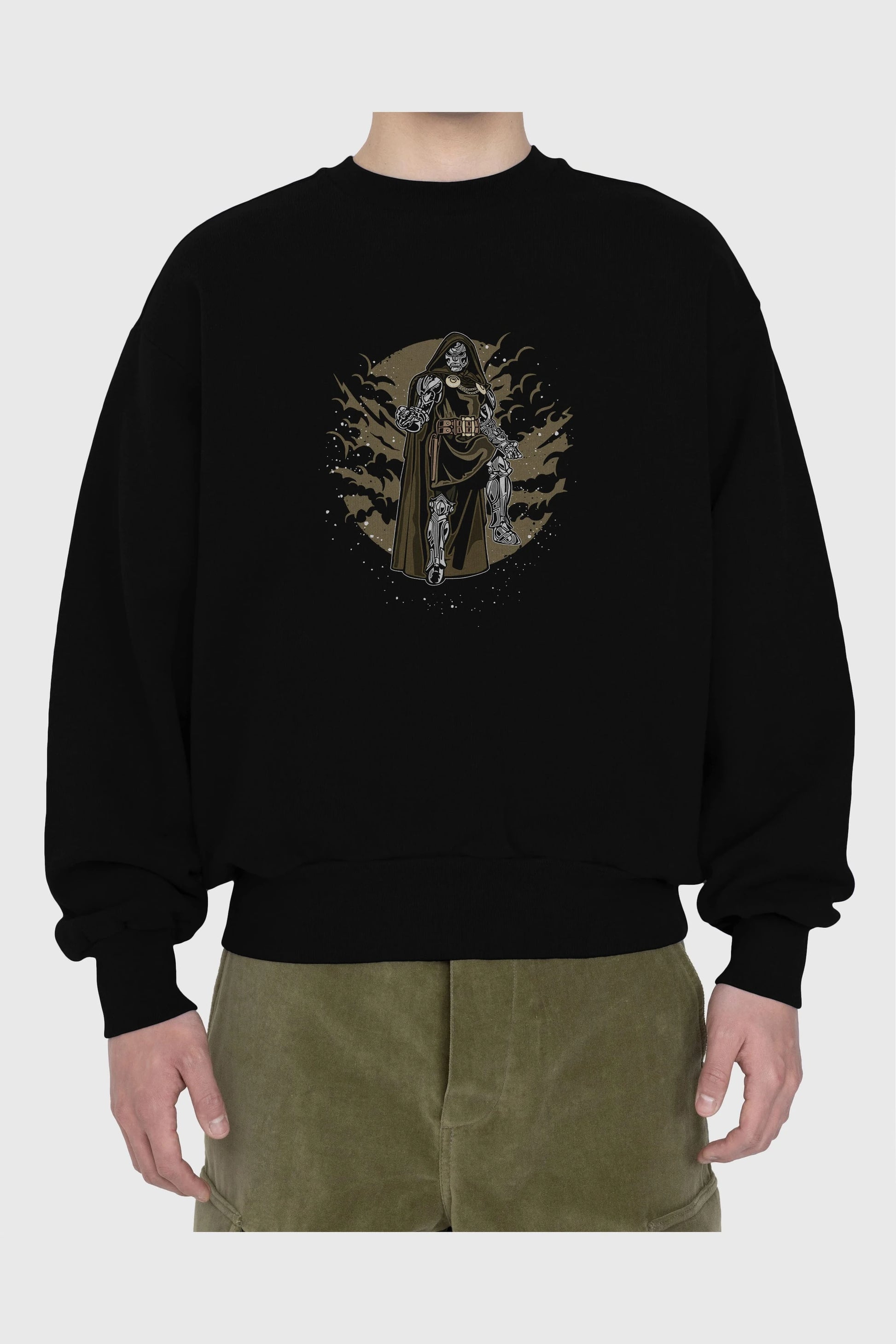 DOCTER DOOM Ön Baskılı Oversize Sweatshirt Erkek Kadın Unisex
