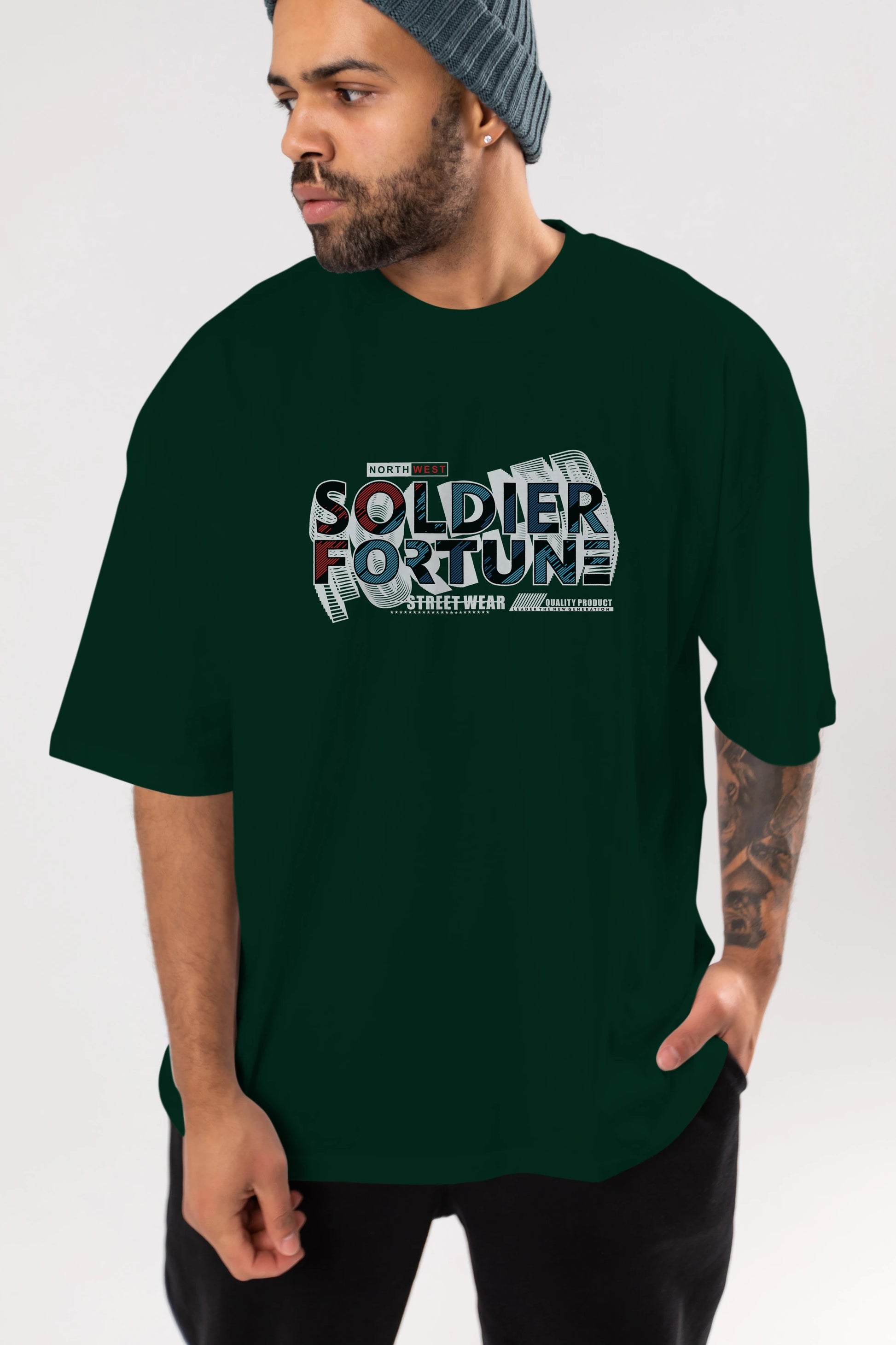 Soldier Fortune Ön Baskılı Oversize t-shirt Erkek Kadın Unisex