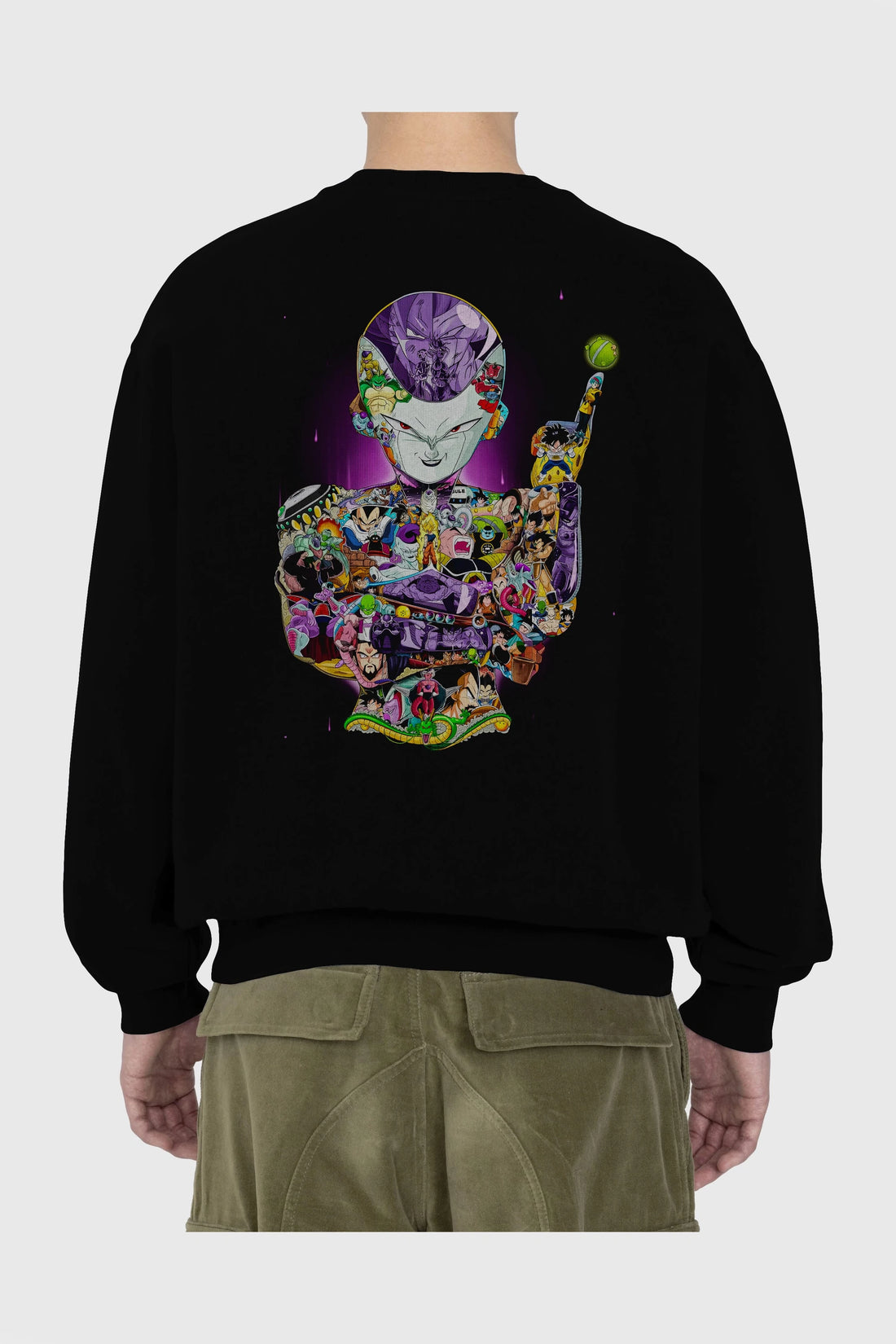 DRAGON BALL ART (4) Anime Arka Baskılı Oversize Sweatshirt Erkek Kadın Unisex
