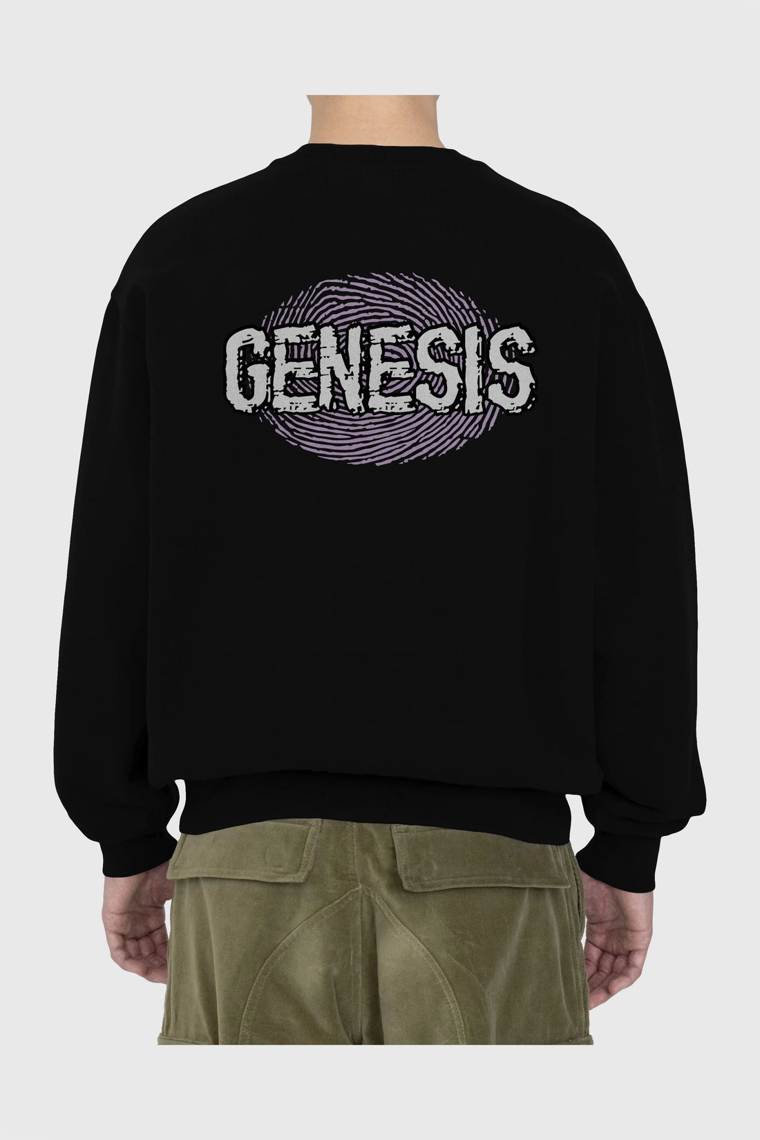 Genesis Arka Baskılı Oversize Sweatshirt Erkek Kadın Unisex