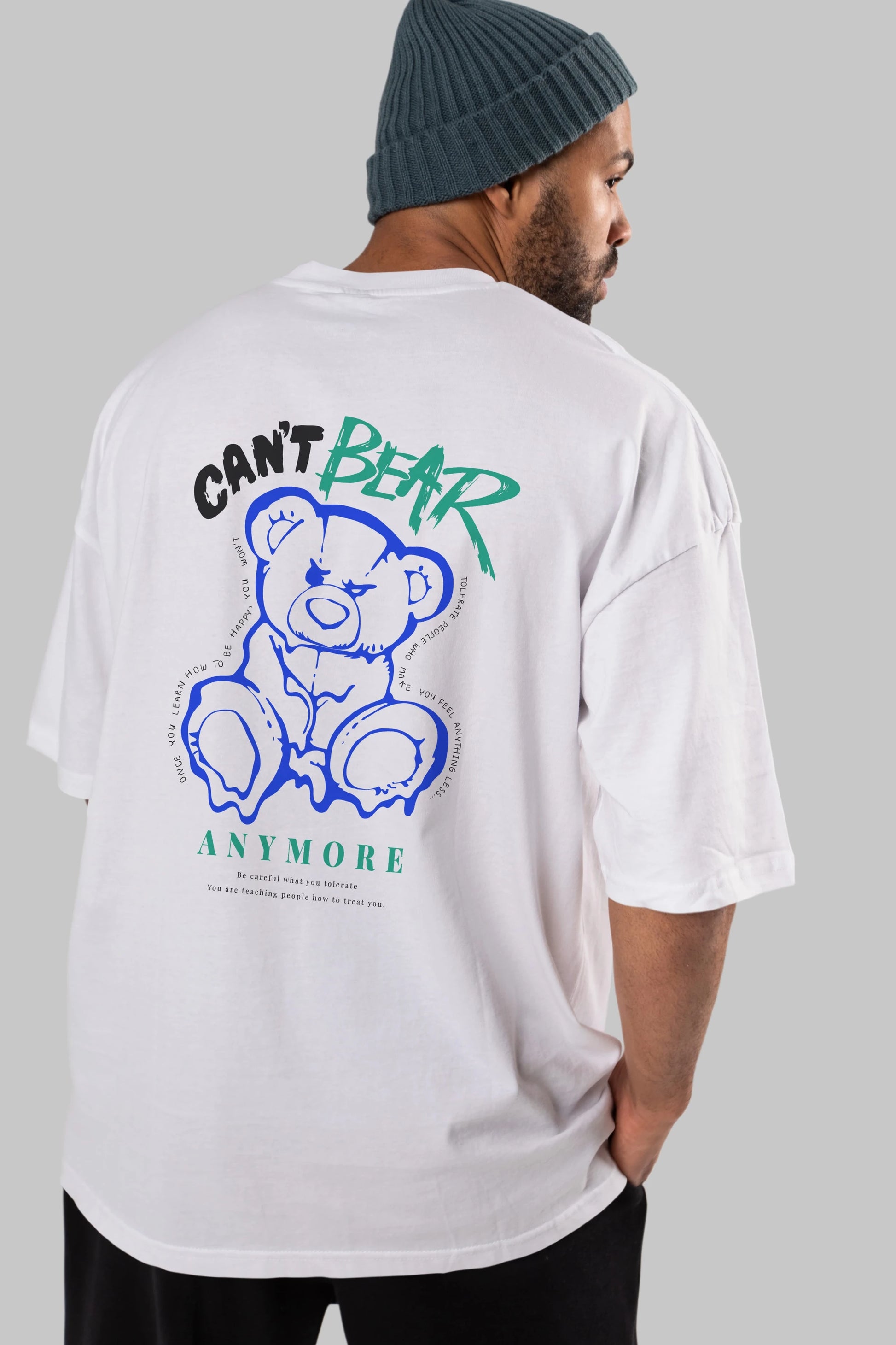Cant Bear Anymore Arka Baskılı Oversize t-shirt Erkek Kadın Unisex