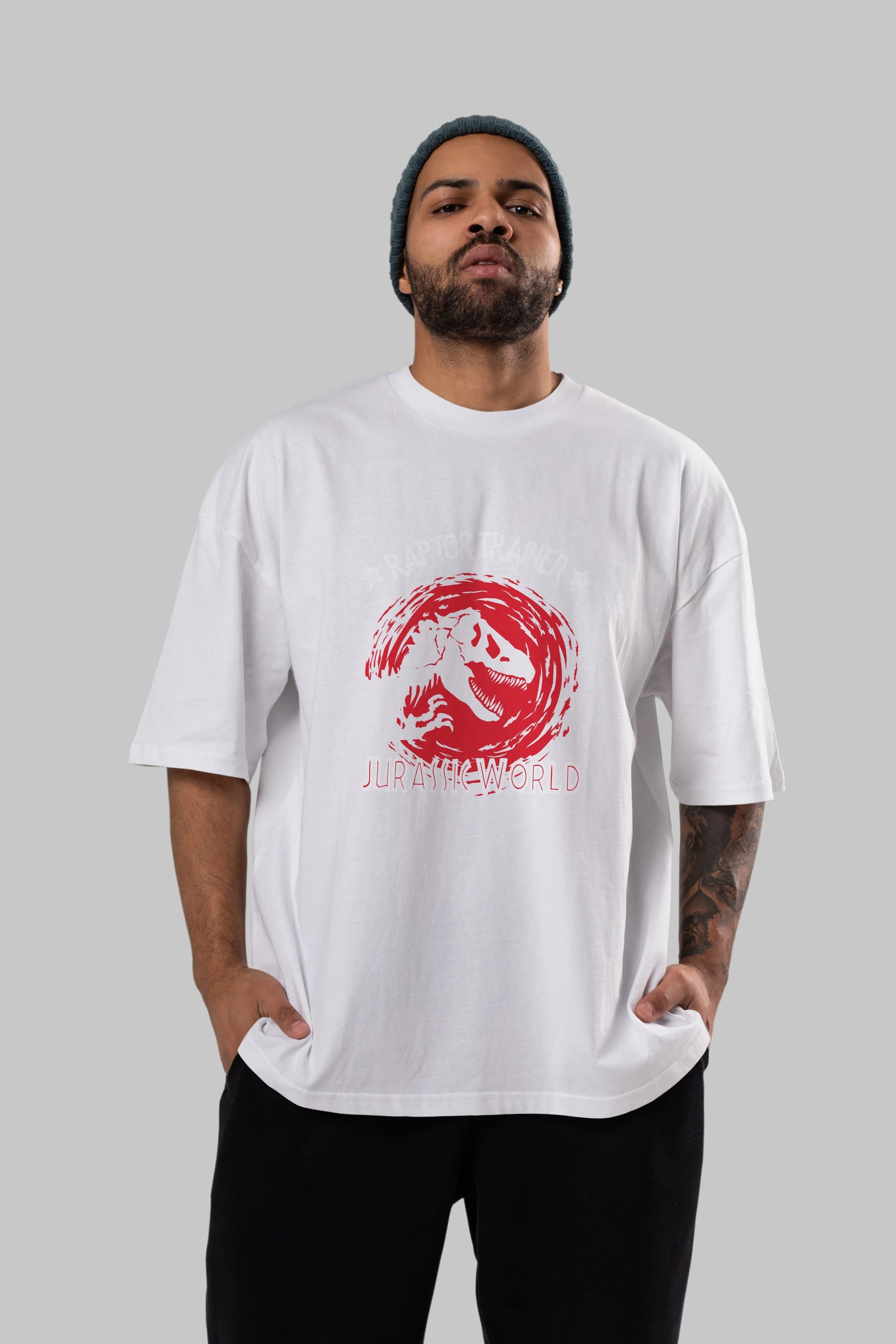 Jurassic Park (3) Ön Baskılı Oversize t-shirt Erkek Kadın Unisex %100 Pamuk Bisiklet Yaka tişort