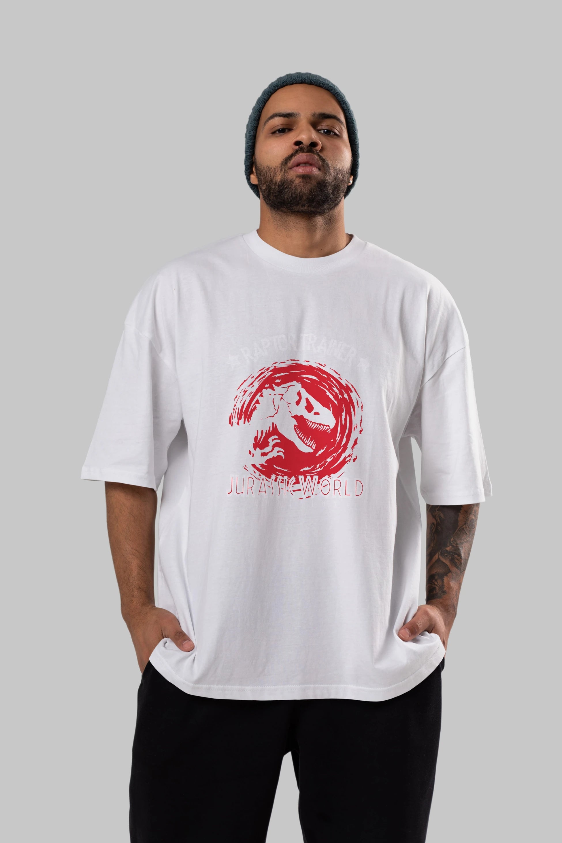 Jurassic Park (3) Ön Baskılı Oversize t-shirt Erkek Kadın Unisex %100 Pamuk Bisiklet Yaka tişort