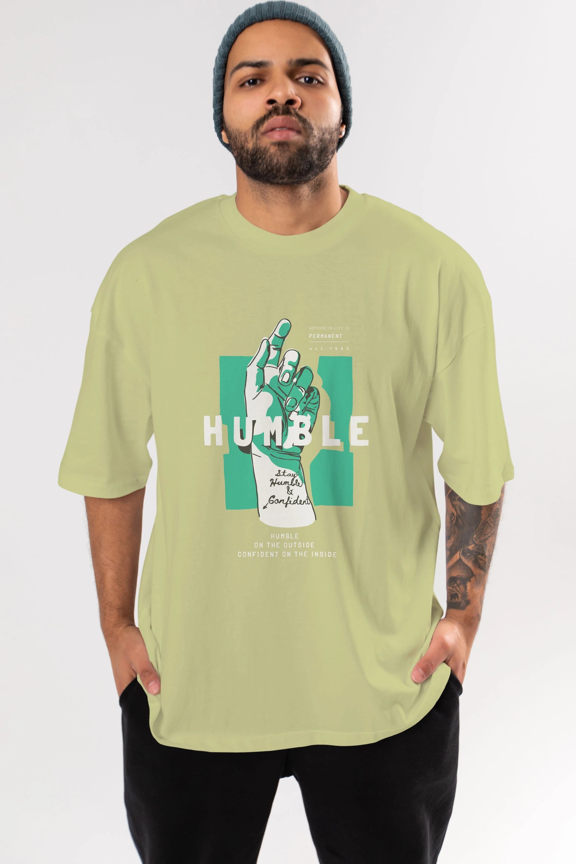 Humble Ön Baskılı Oversize t-shirt Erkek Kadın Unisex