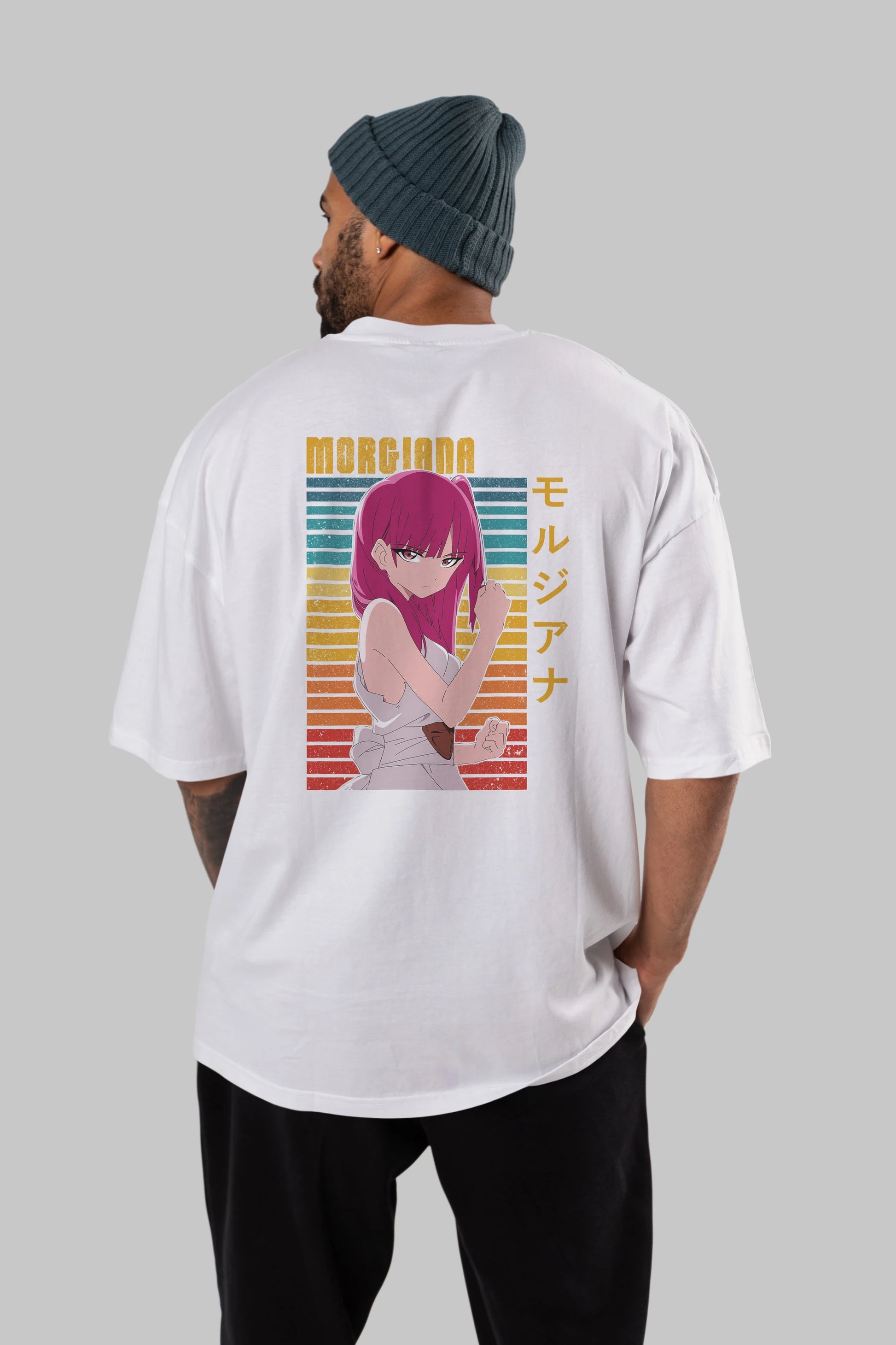 Morgiana 3 Anime Arka Baskılı Oversize t-shirt Erkek Kadın Unisex