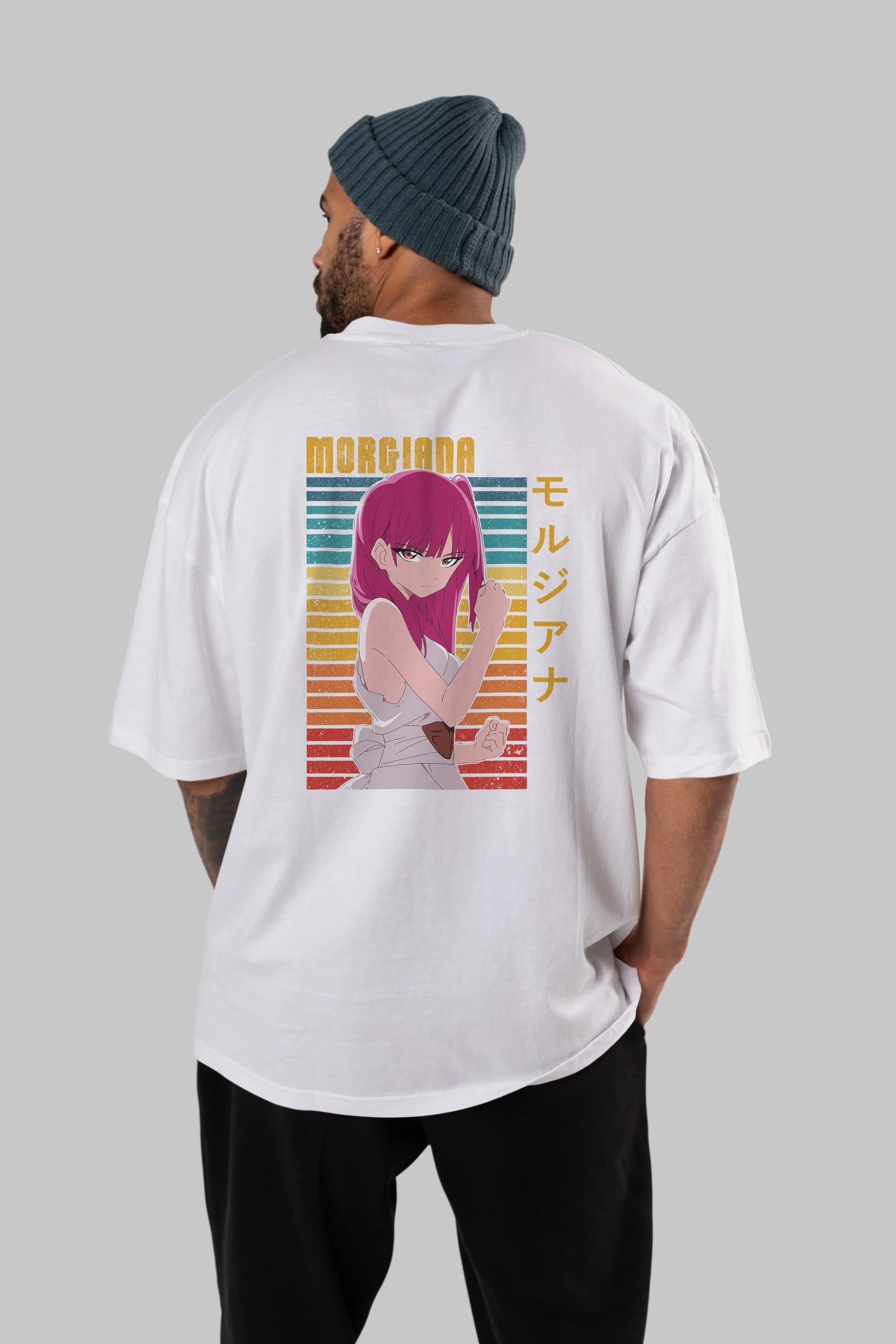 Morgiana 3 Anime Arka Baskılı Oversize t-shirt Erkek Kadın Unisex