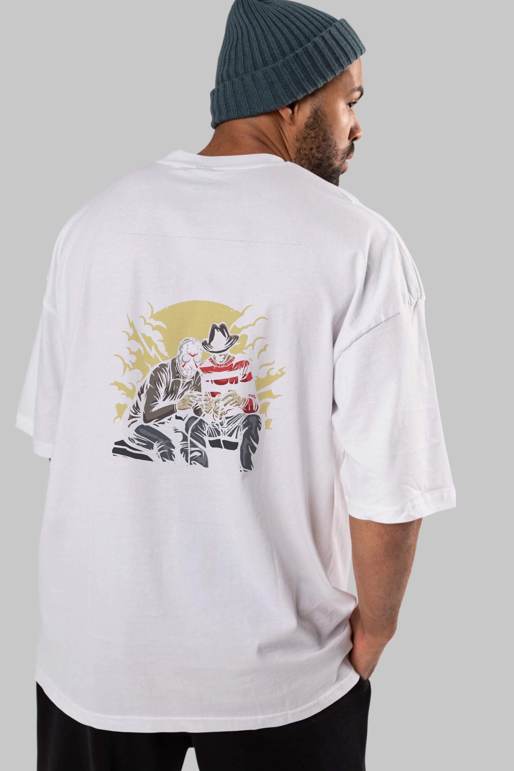 Dark Gamers Arka Baskılı Oversize t-shirt Erkek Kadın Unisex %100 Pamuk