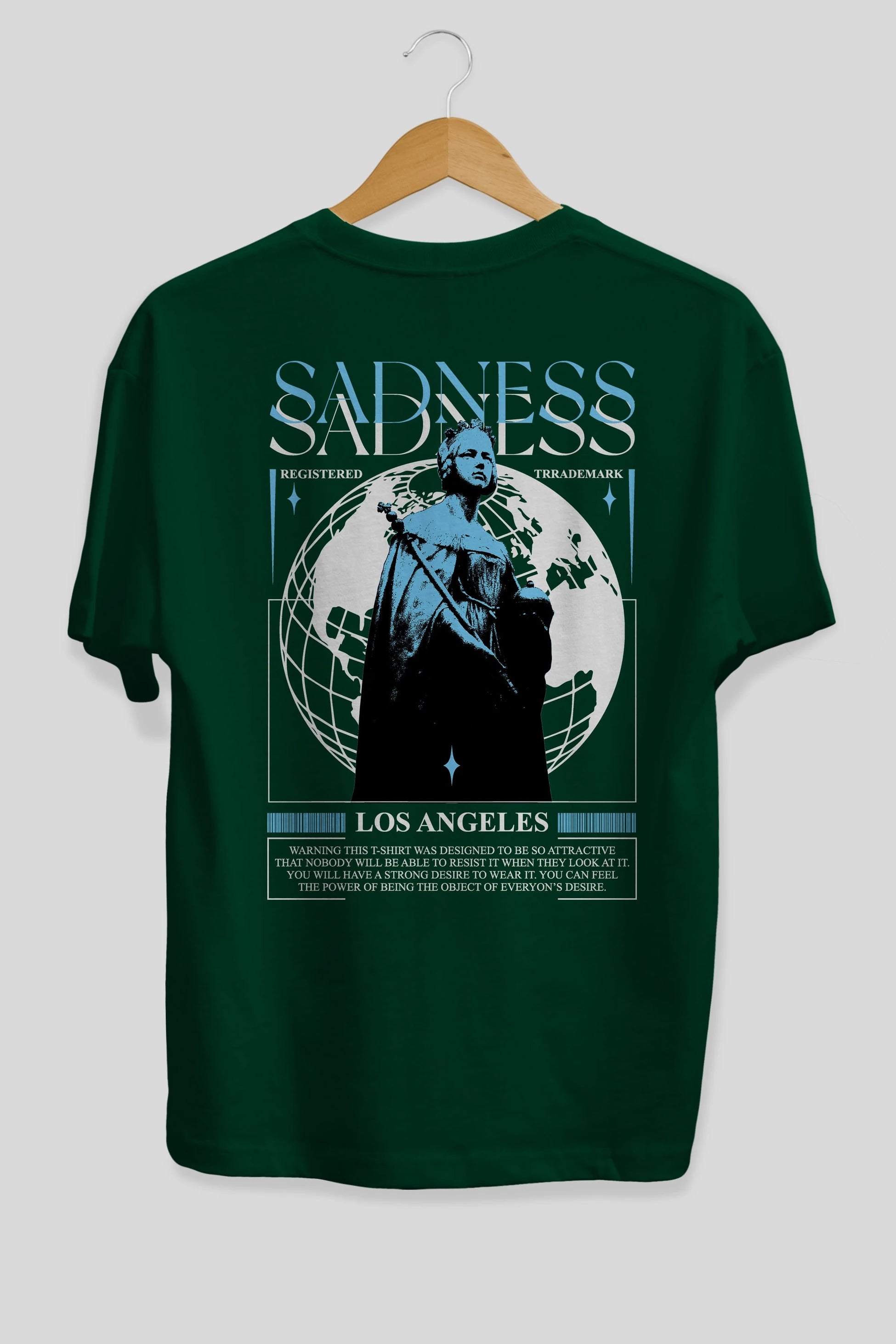 Sadness Los Angeles Arka Baskılı Oversize t-shirt Erkek Kadın Unisex