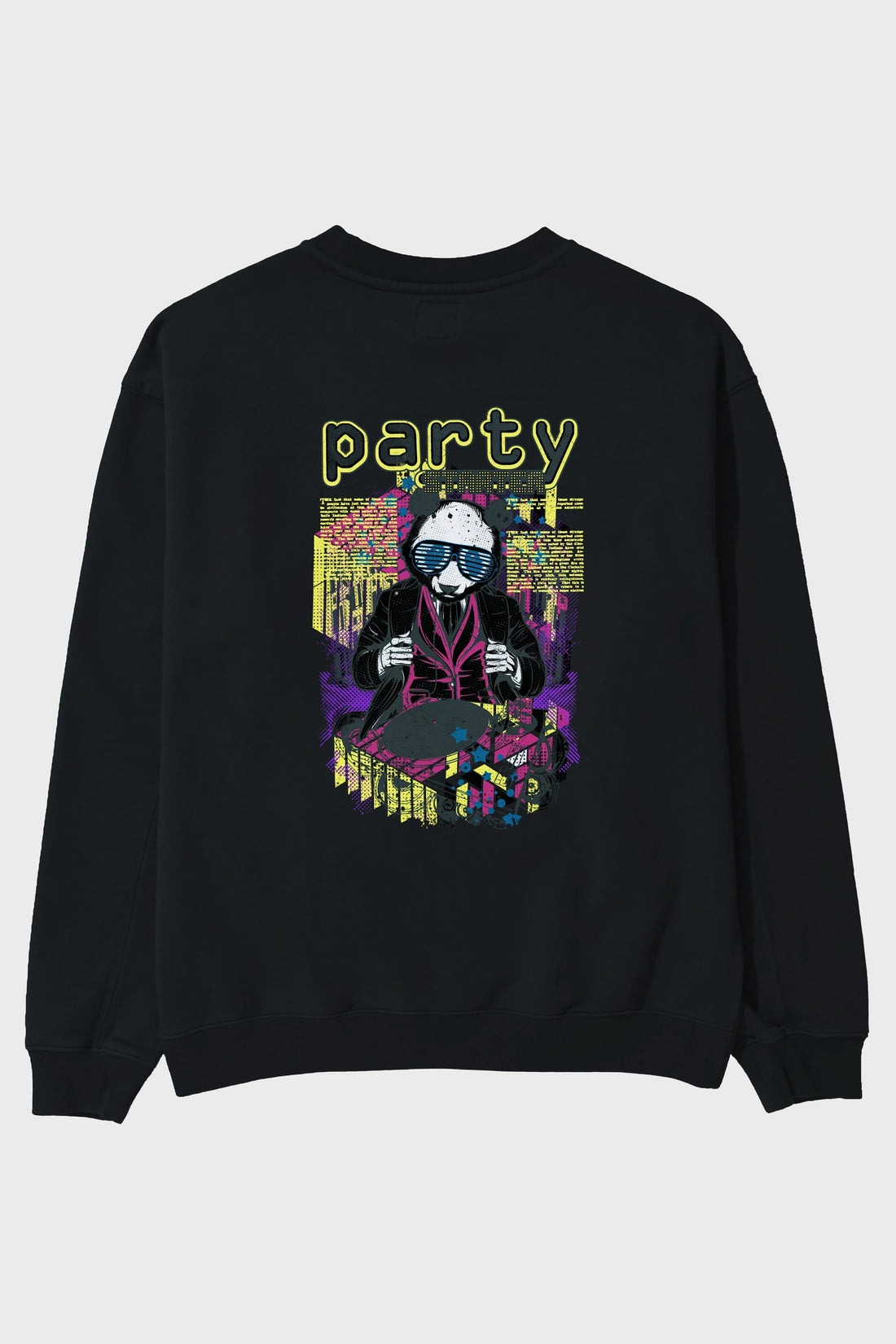Party Starter Arka Baskılı Oversize Sweatshirt Erkek Kadın Unisex