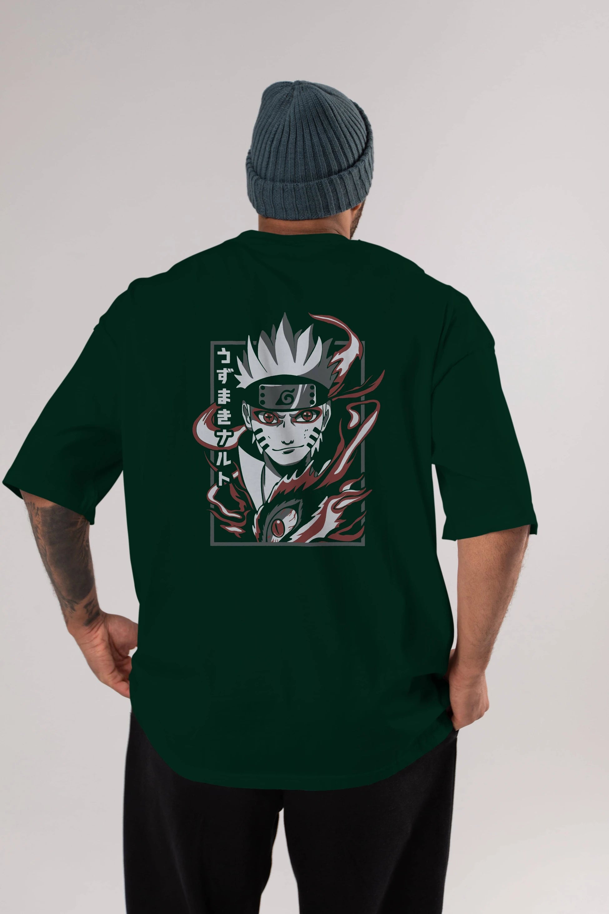 NarutoMod Anime Arka Baskılı Oversize t-shirt Erkek Kadın Unisex