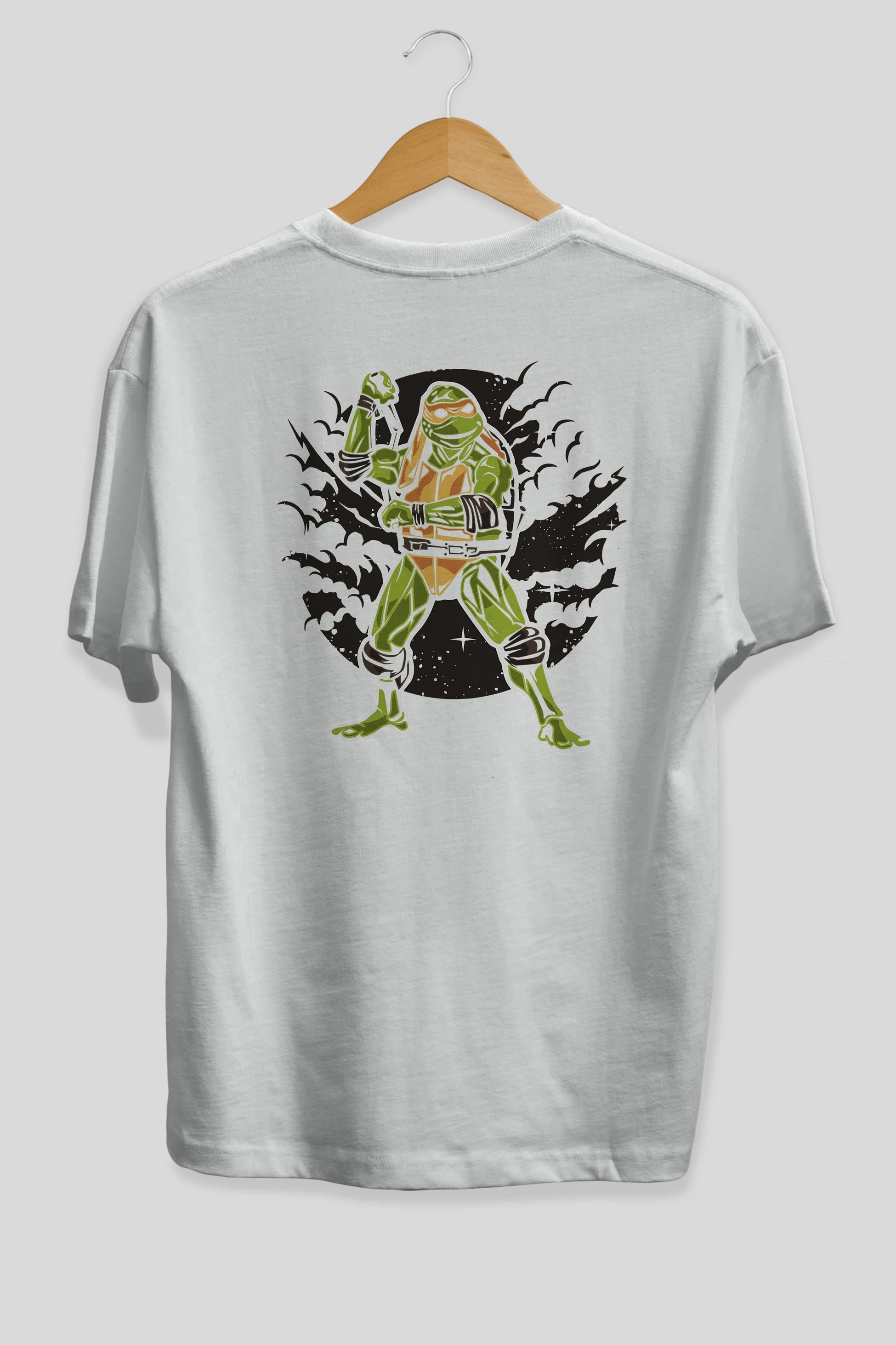 TURTLES Arka Baskılı Oversize t-shirt Erkek Kadın Unisex %100 Pamuk