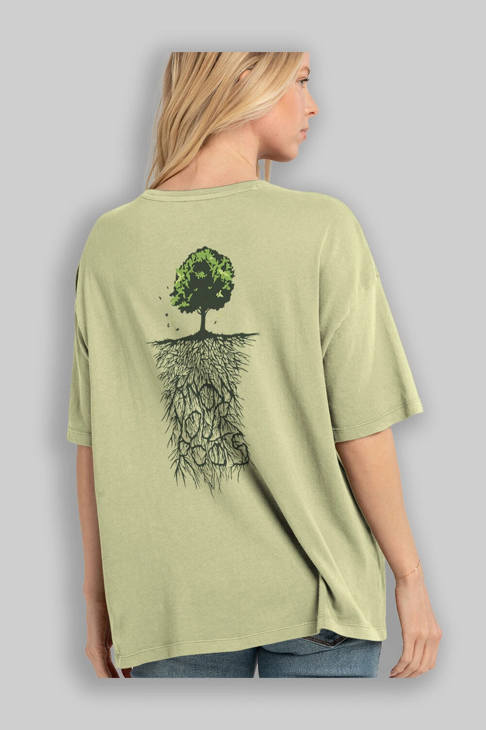 Know Your Roots Arka Baskılı Oversize t-shirt %100 pamuk Erkek Kadın Unisex