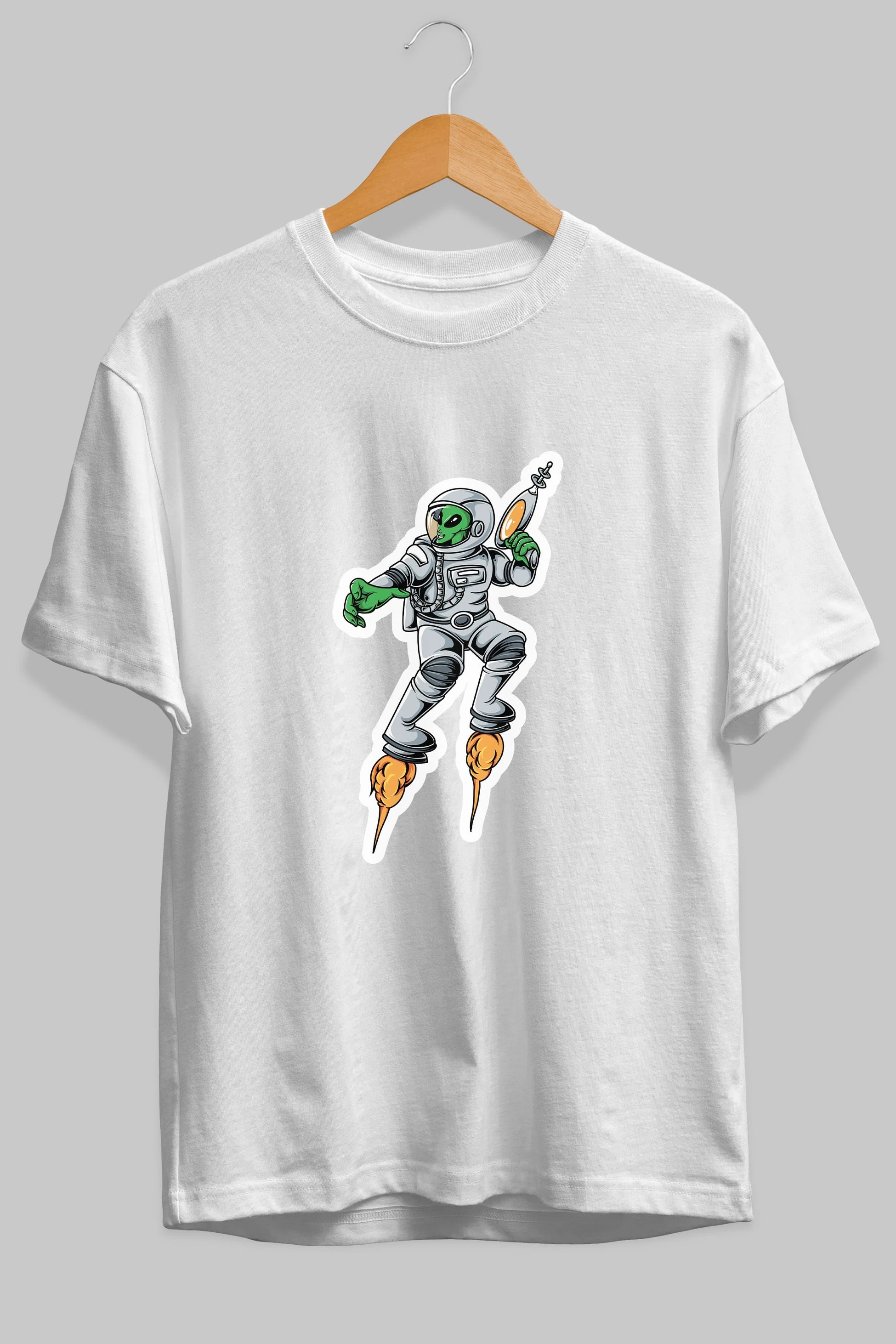 Alien Wars Sticker Ön Baskılı Oversize t-shirt Erkek Kadın Unisex