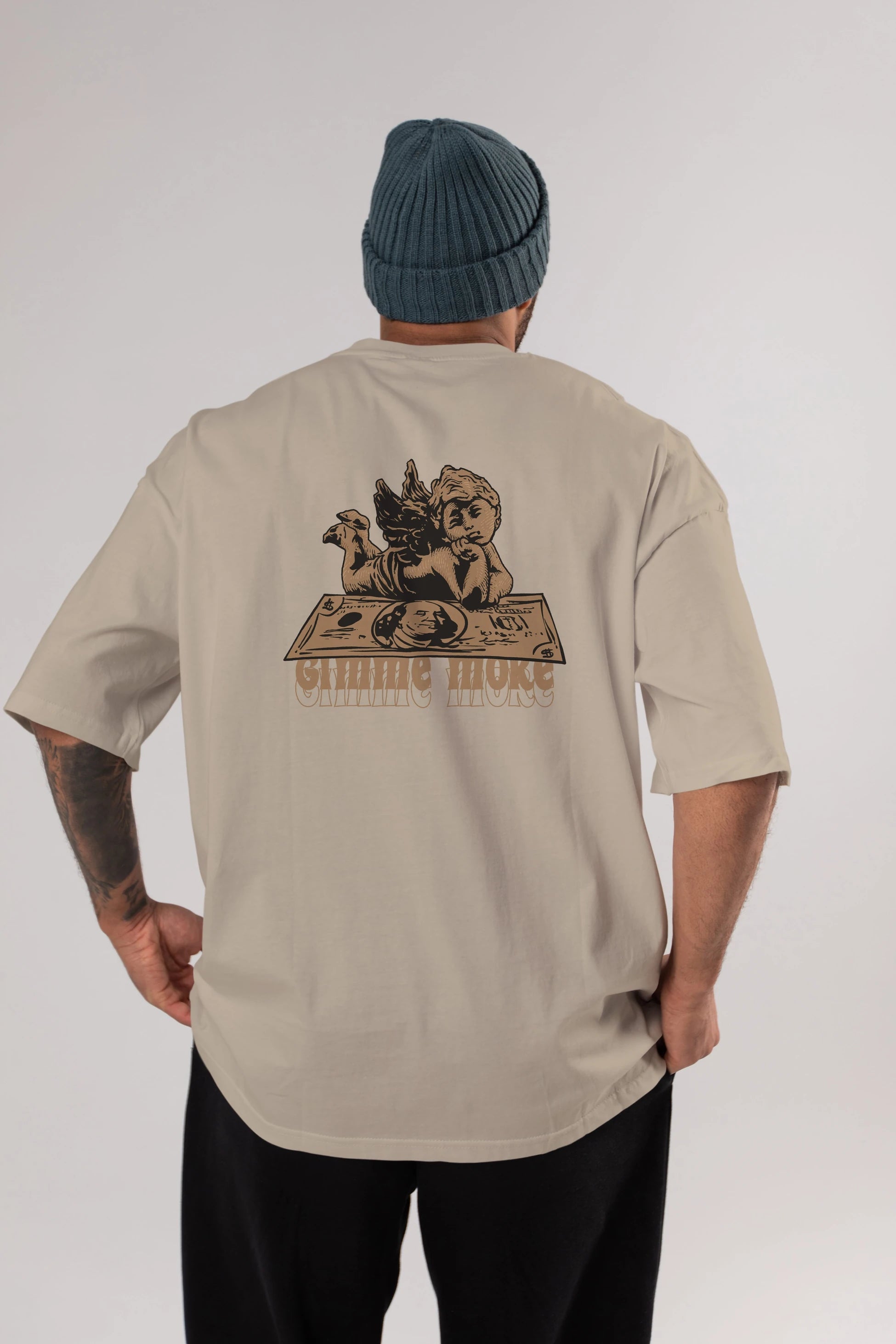 Gimme More Arka Baskılı Oversize t-shirt Erkek Kadın Unisex