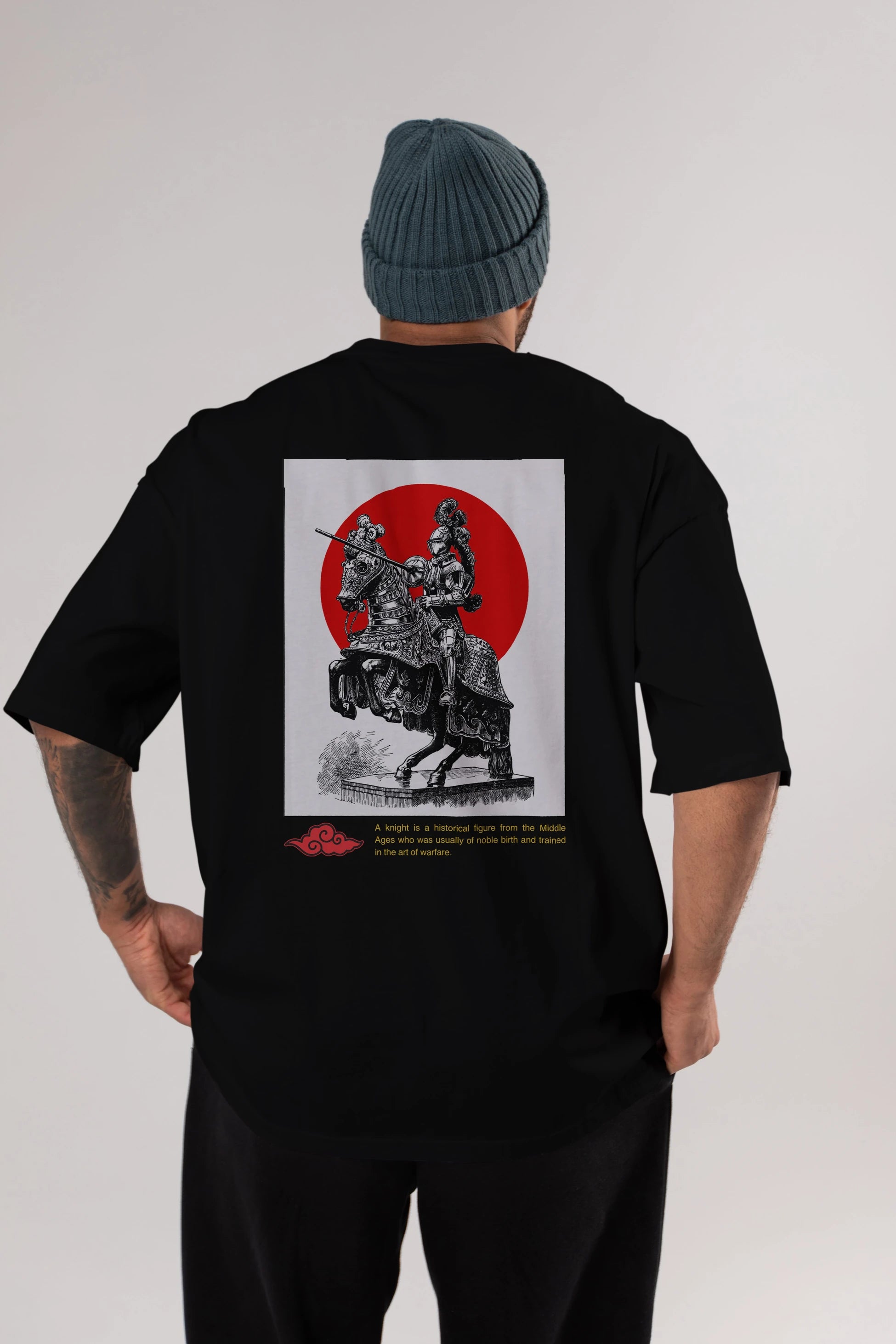 Japan Streetwear 2 Arka Baskılı Oversize t-shirt Erkek Kadın Unisex