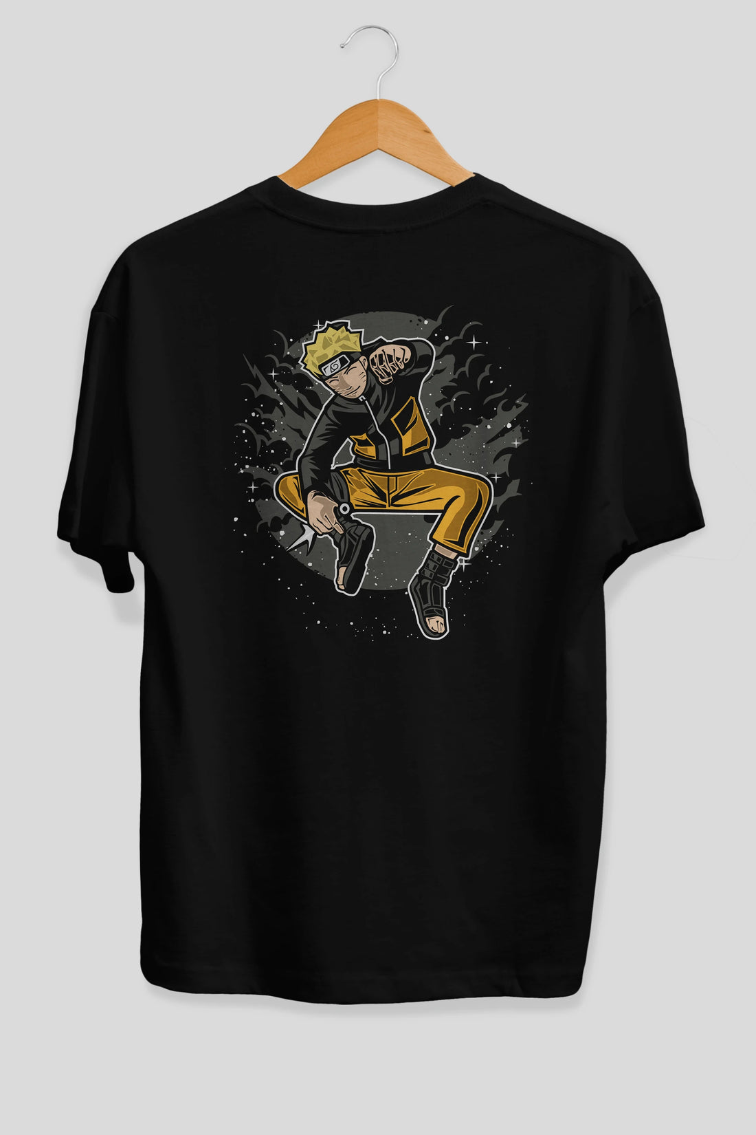 NARUTO Arka Baskılı Oversize t-shirt Erkek Kadın Unisex %100 Pamuk