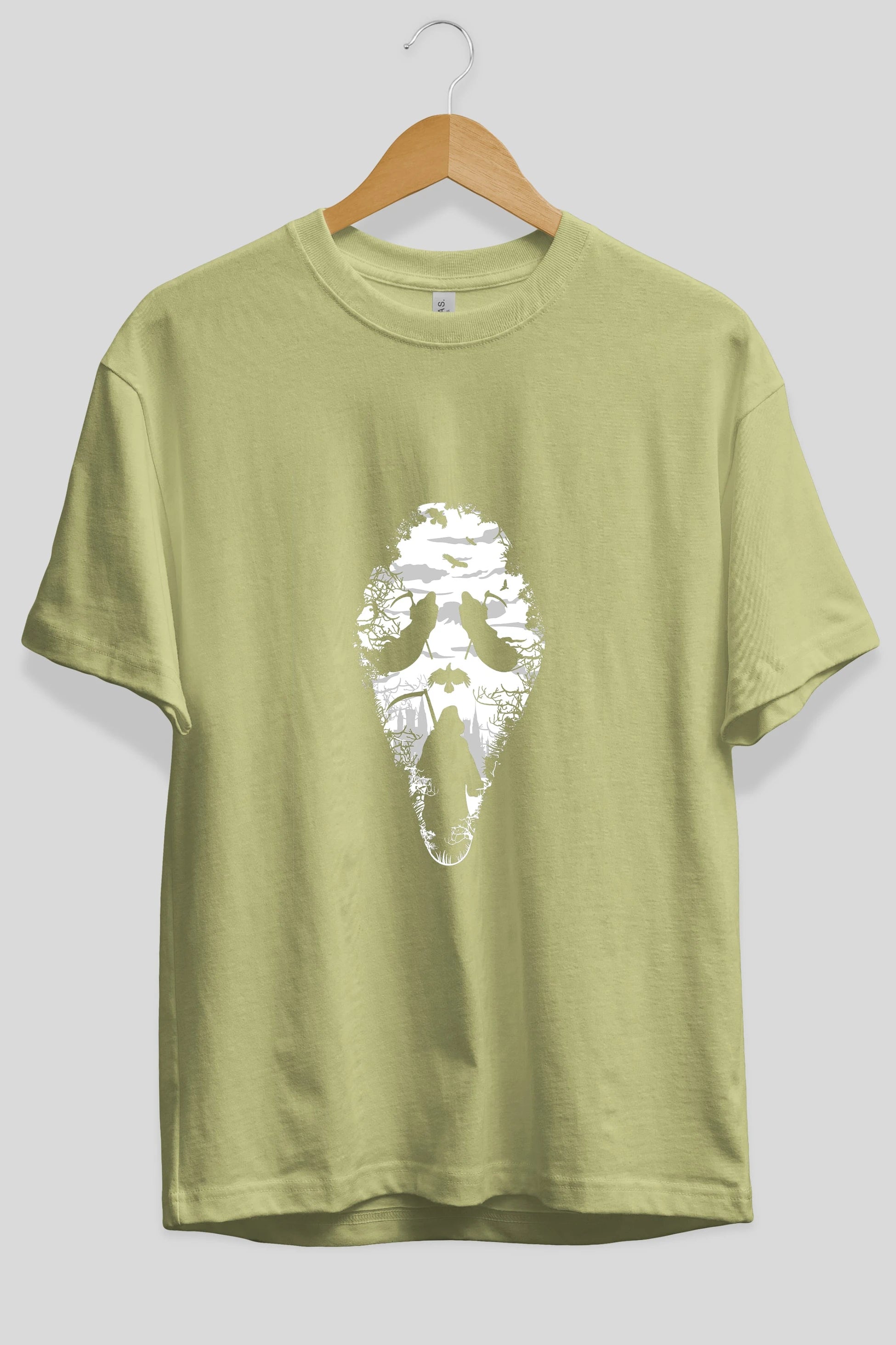 Reaper Scream Ön Baskılı Oversize t-shirt %100 pamuk Erkek Kadın Unisex