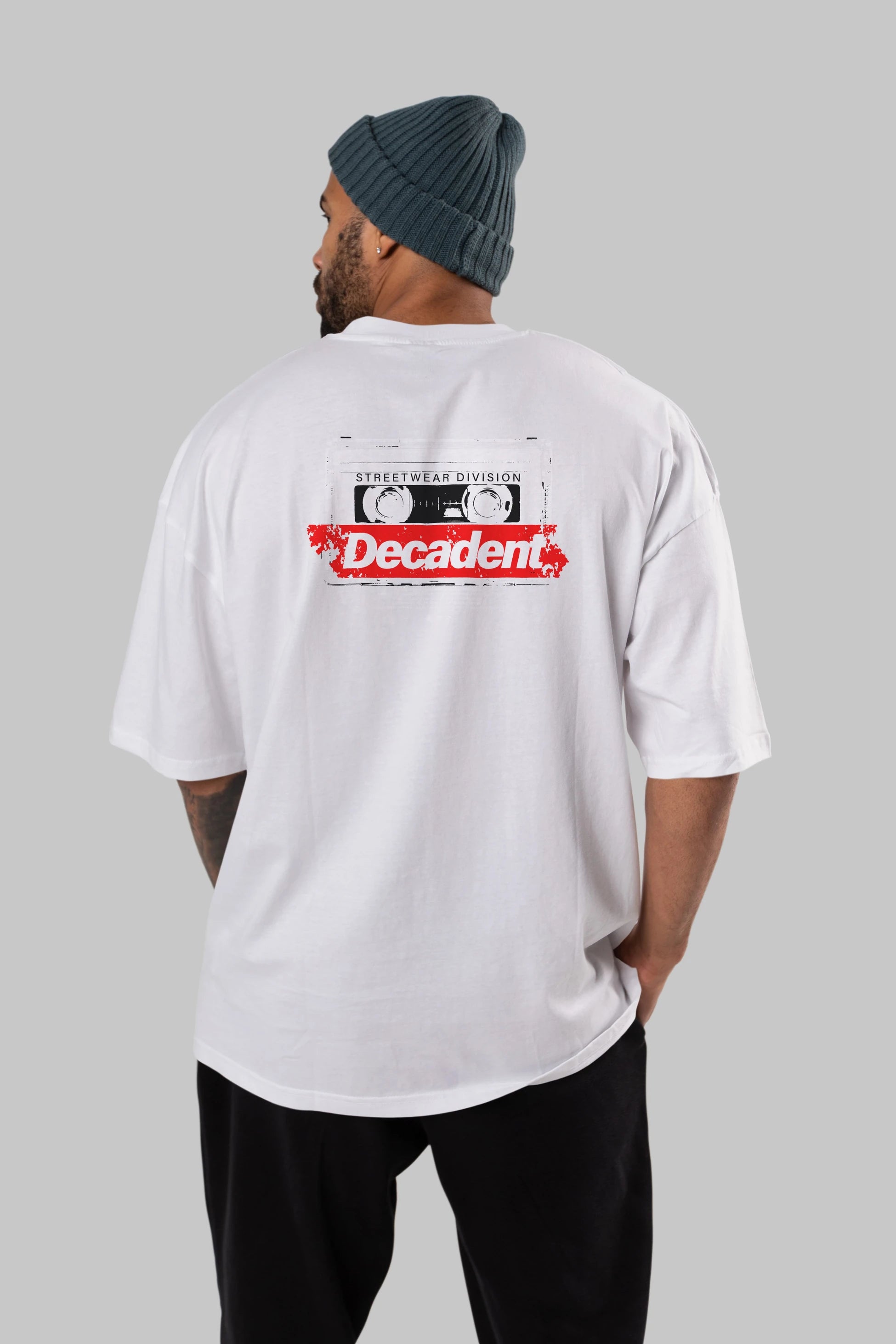 Decadent Arka Baskılı Oversize t-shirt Erkek Kadın Unisex