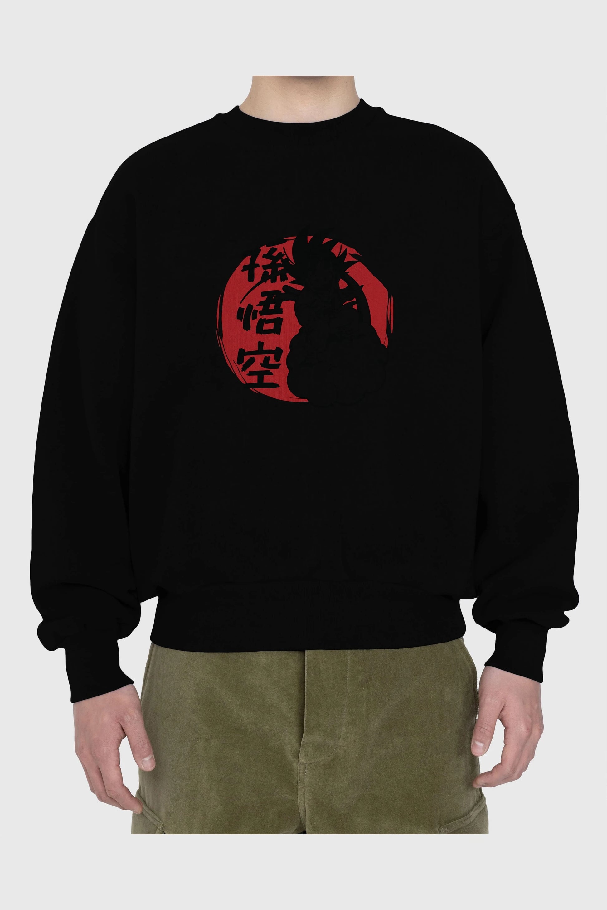 DRAGON BALL Anime Ön Baskılı Oversize Sweatshirt Erkek Kadın Unisex