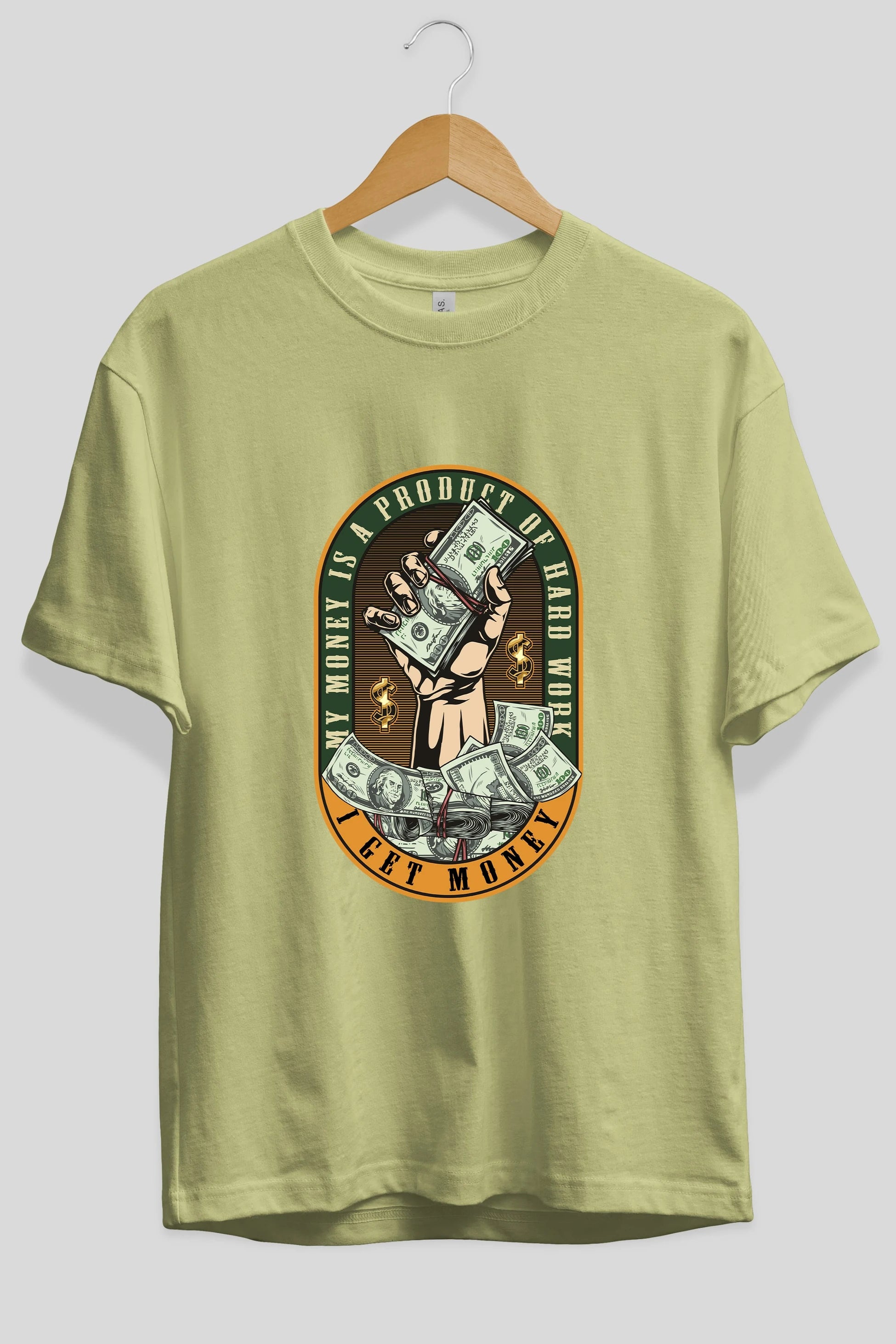 I Get Money Ön Baskılı Oversize t-shirt Erkek Kadın Unisex