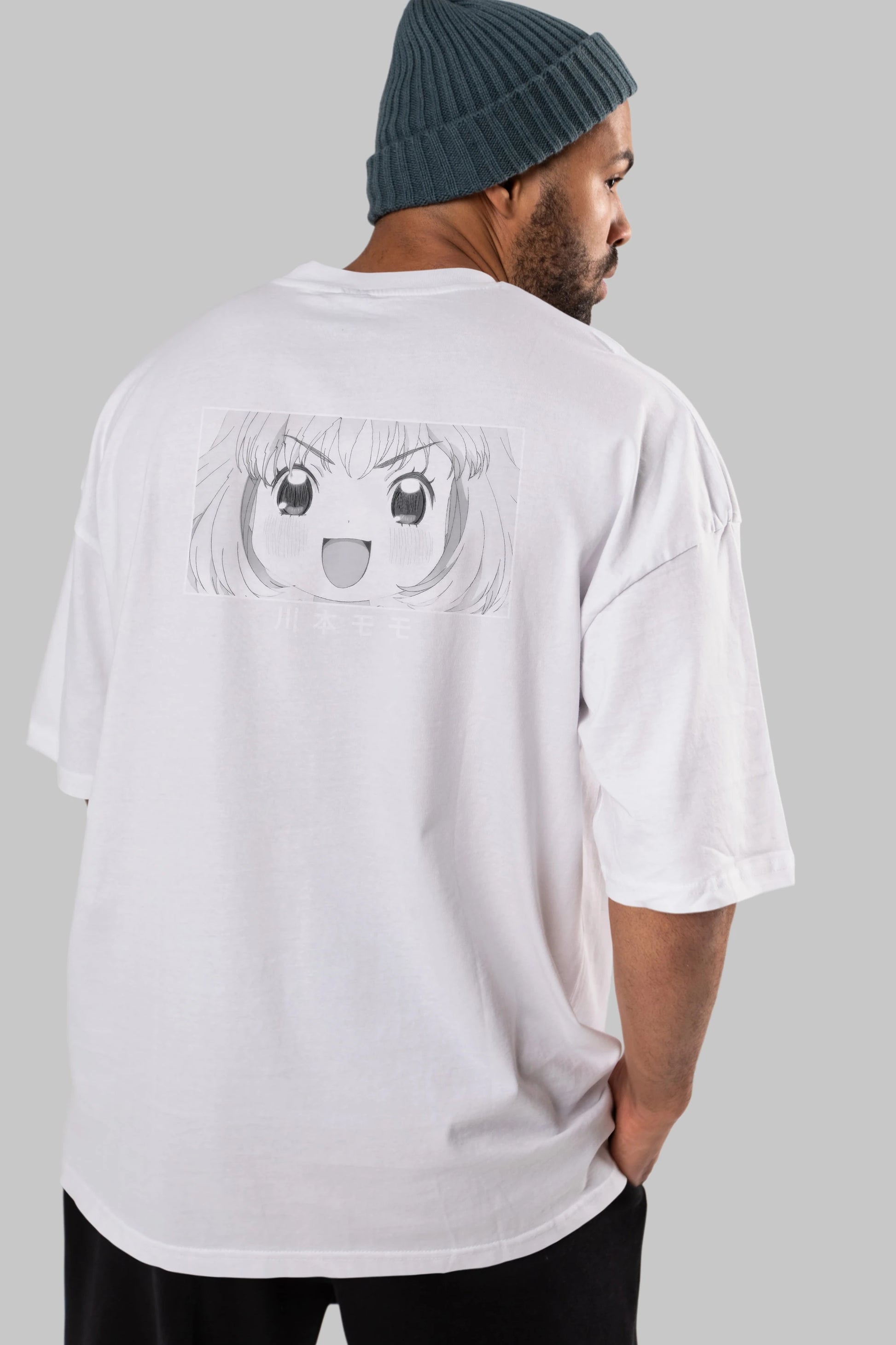 Momo Kawamoto 1 Anime Arka Baskılı Oversize t-shirt Erkek Kadın Unisex